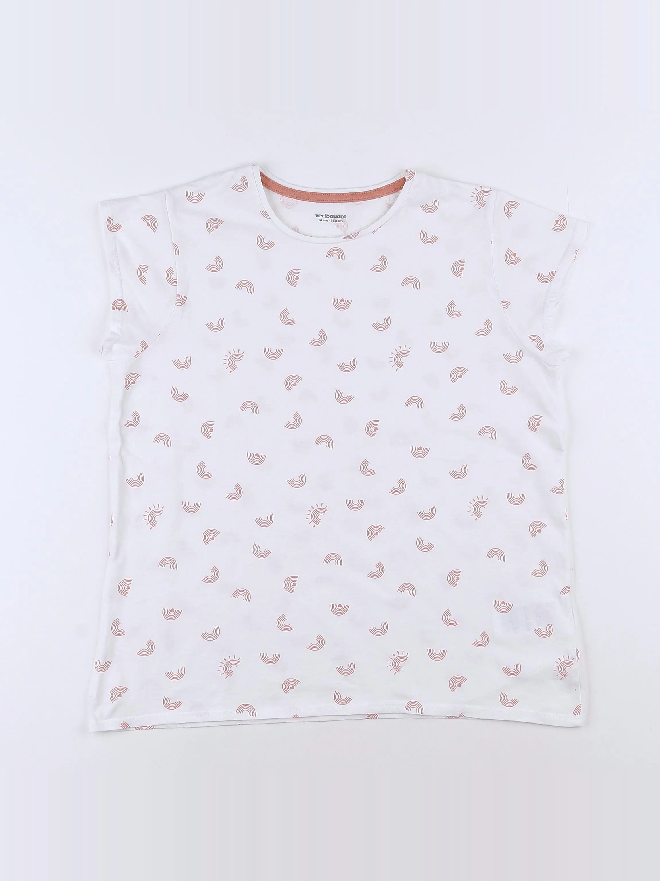 Vertbaudet - tee-shirt blanc - 14 ans