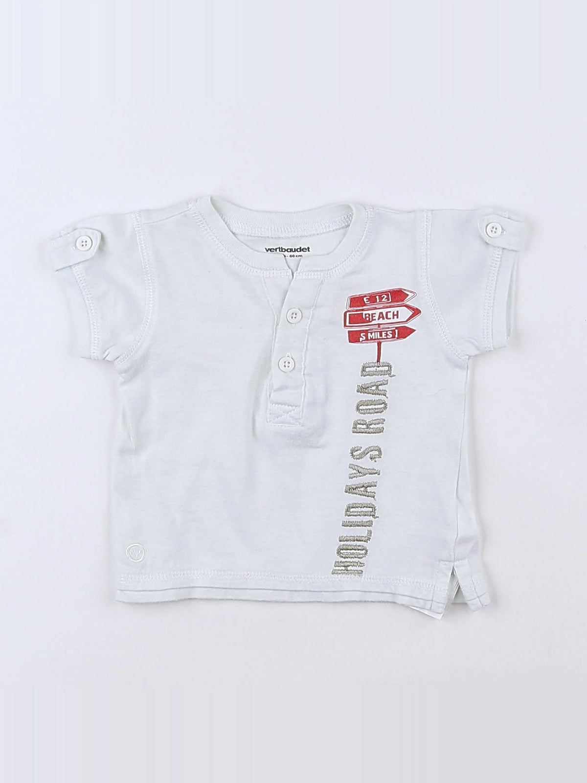 Vertbaudet - tee-shirt blanc - 3 mois