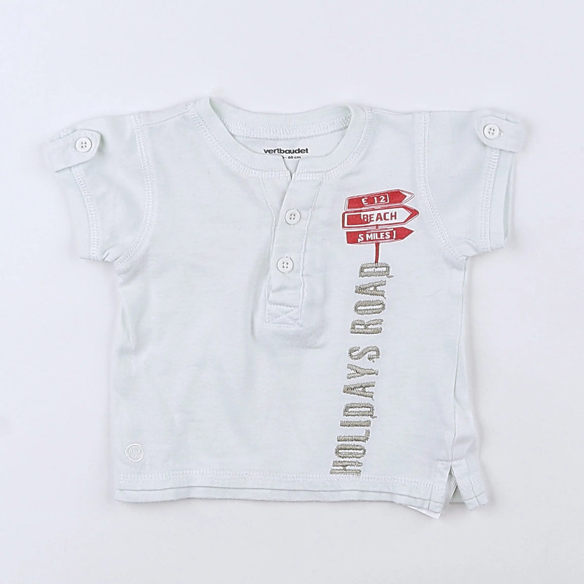 Vertbaudet - tee-shirt blanc - 3 mois