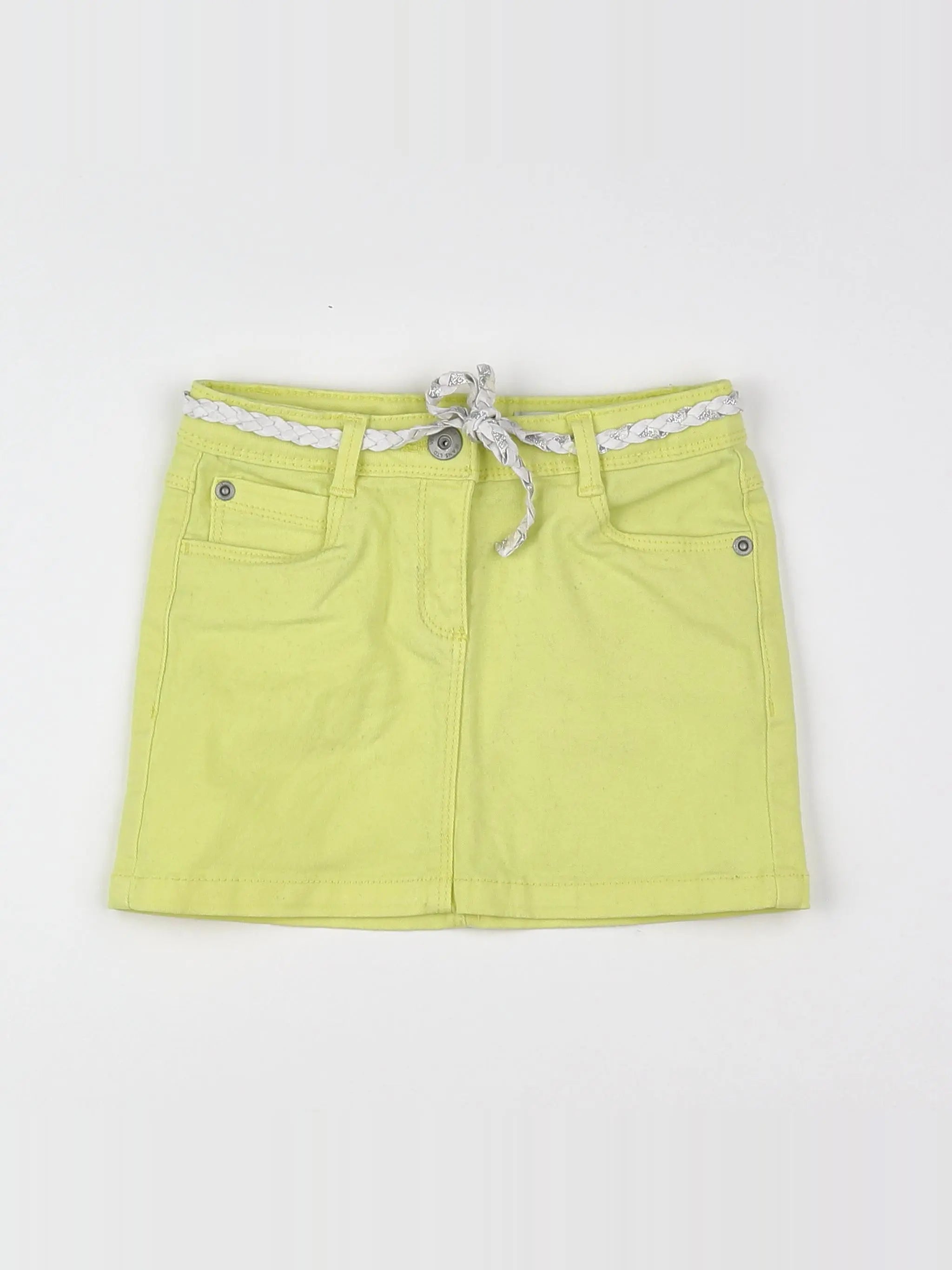 Vertbaudet - jupe jaune, argent - 4 ans