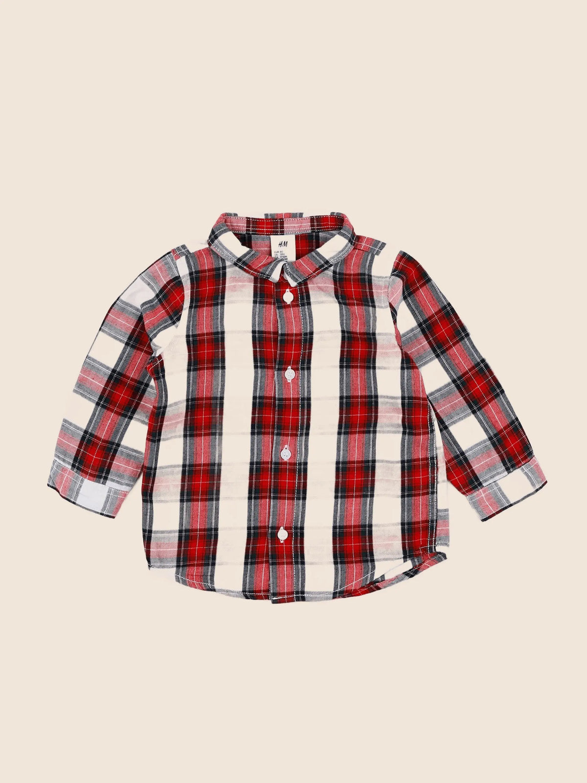 H&M - chemise rouge - 9/12 mois