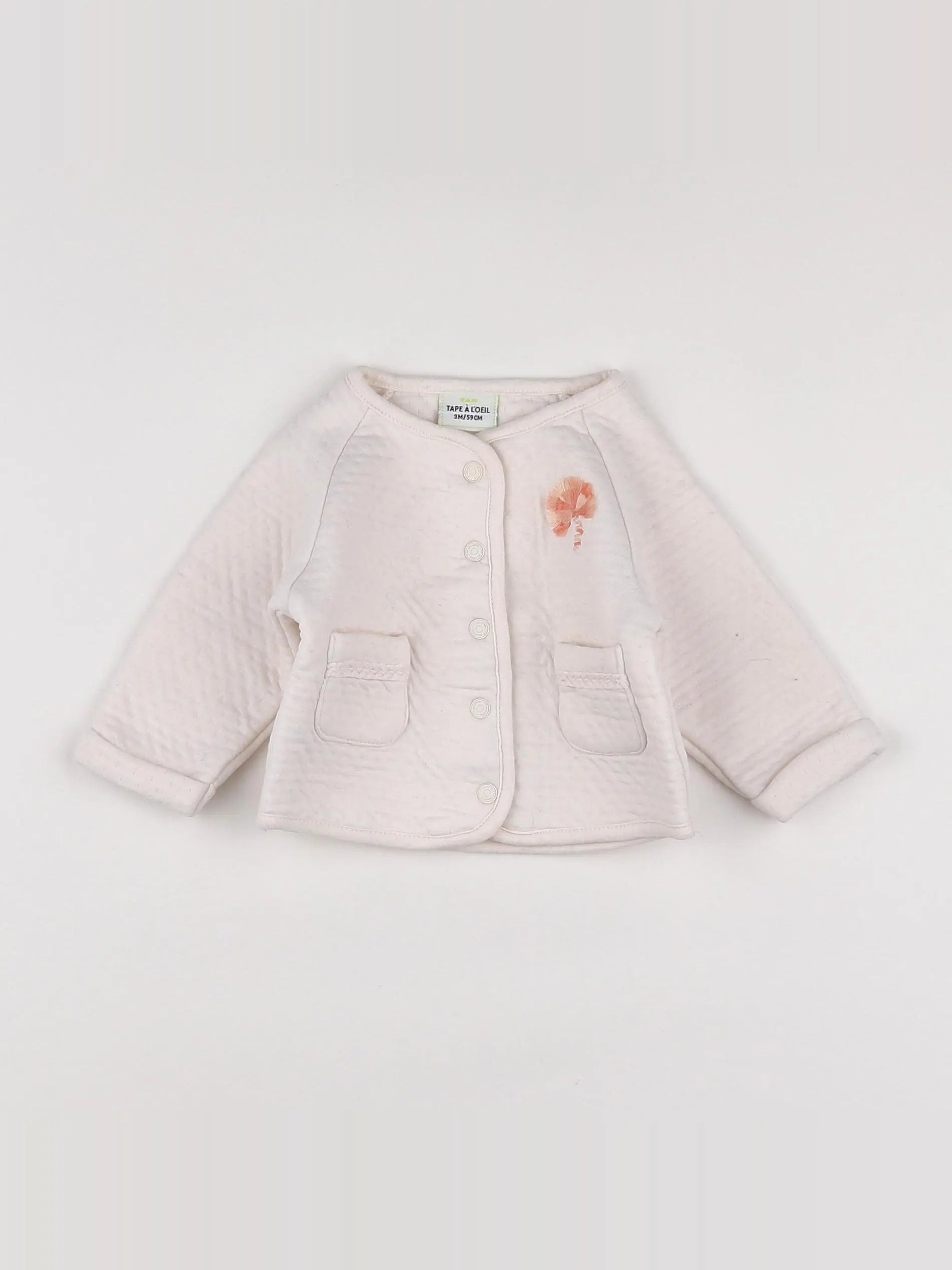 Tape à l'oeil - gilet blanc - 3 mois