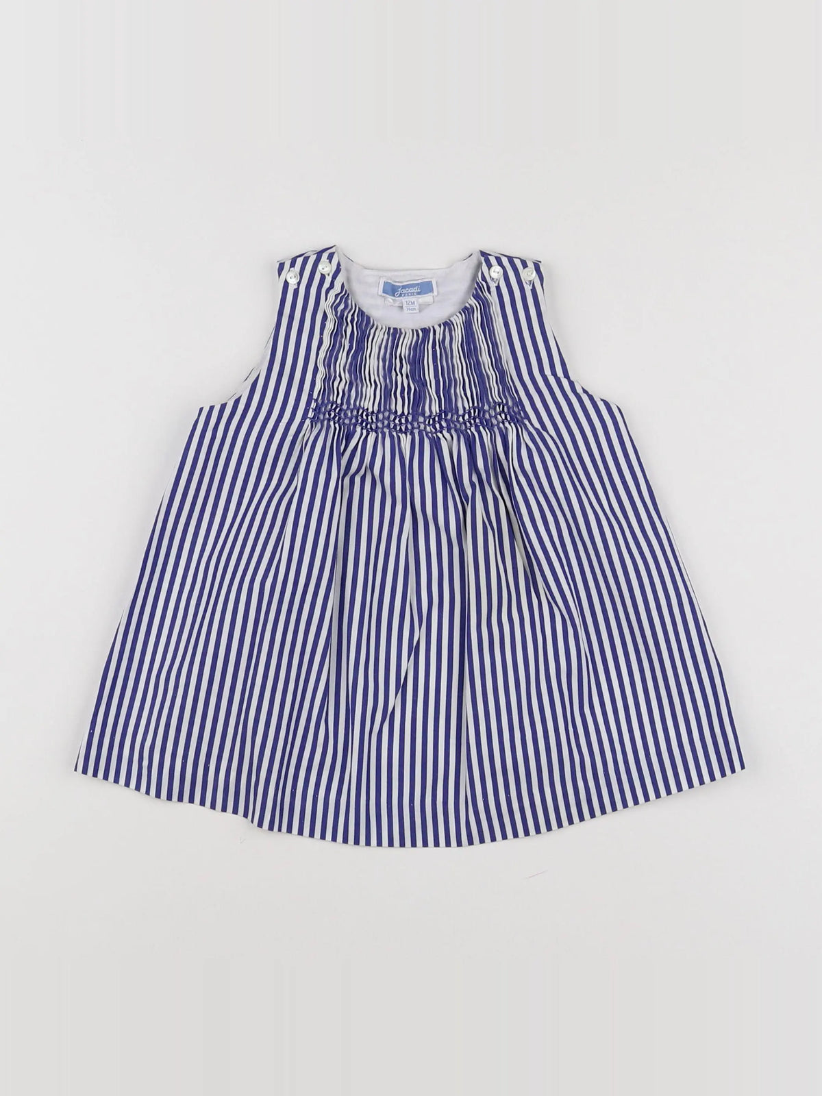 Jacadi - robe bleu, blanc - 12 mois