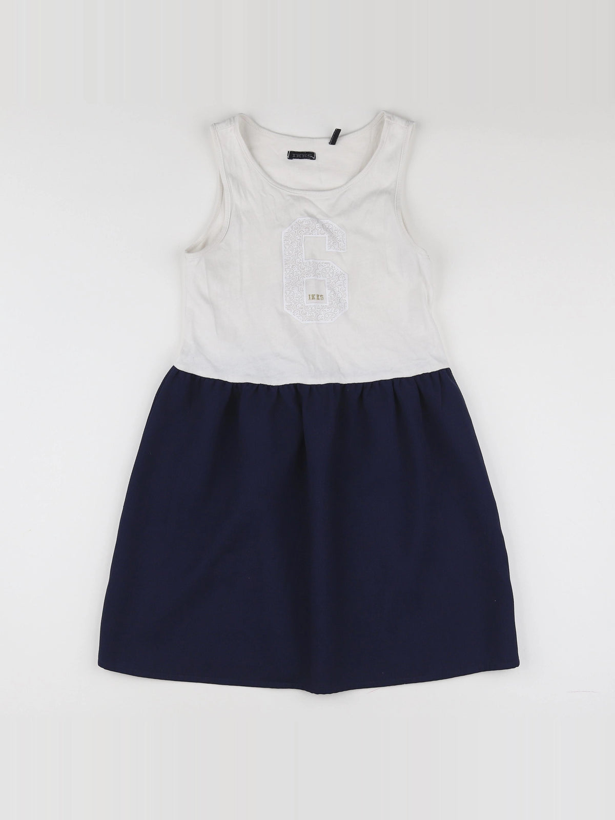 IKKS - robe bleu, blanc - 8 ans