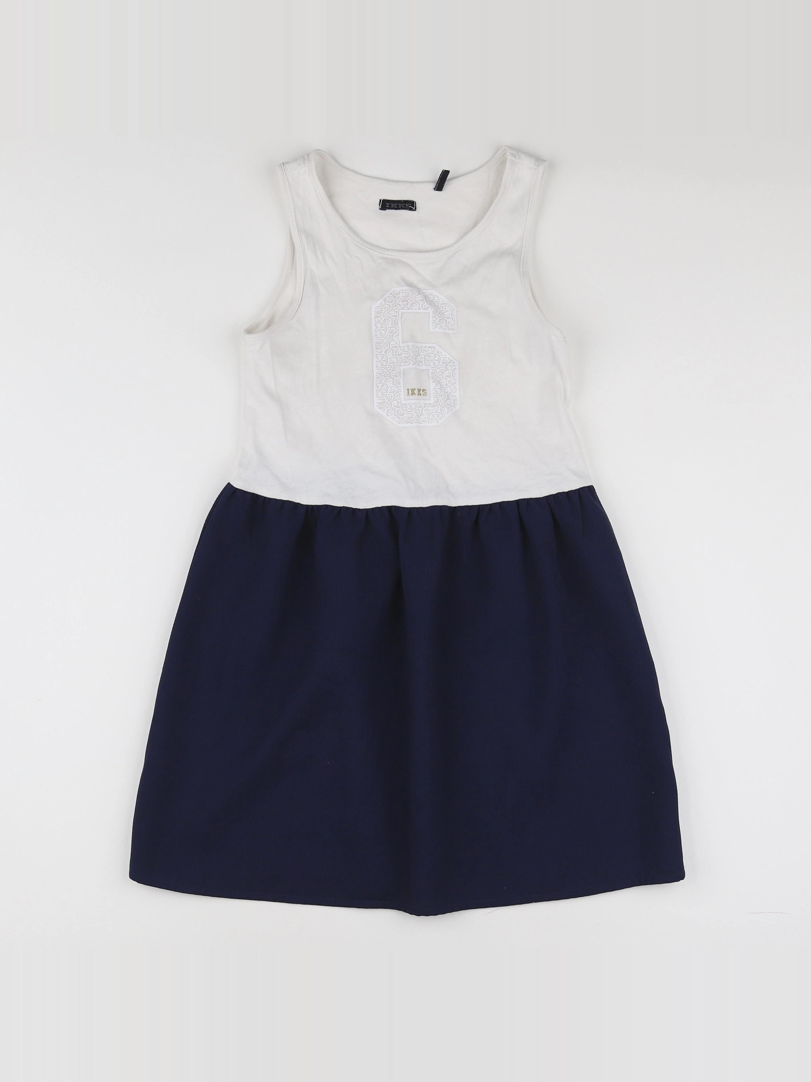 IKKS - robe bleu, blanc - 8 ans