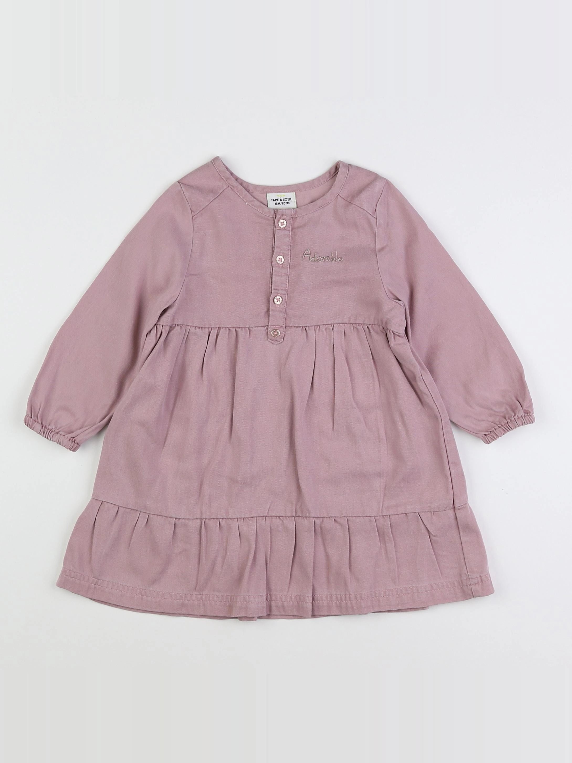 Tape à l'oeil - robe violet - 18 mois