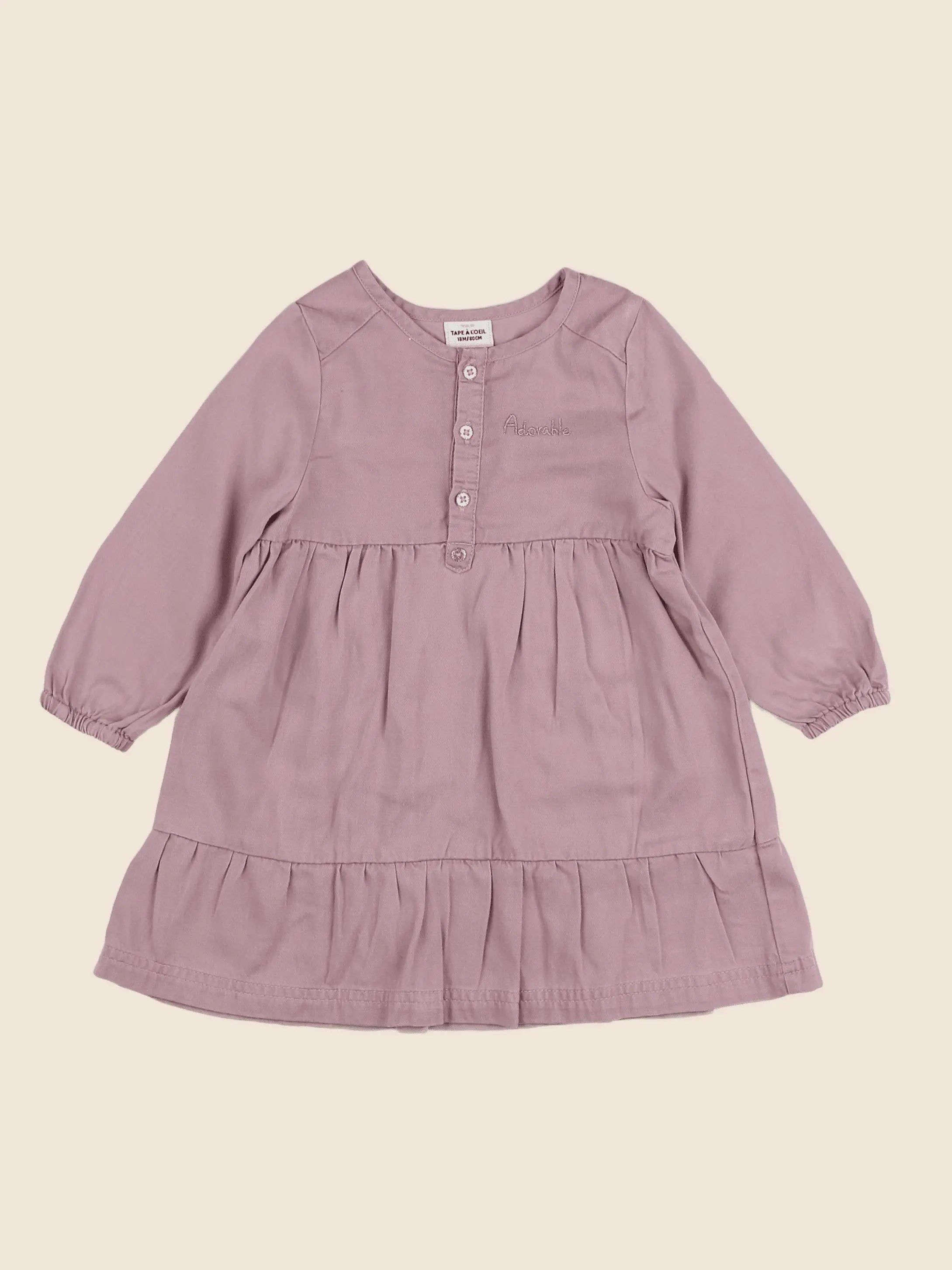 Tape à l'oeil - robe violet - 18 mois