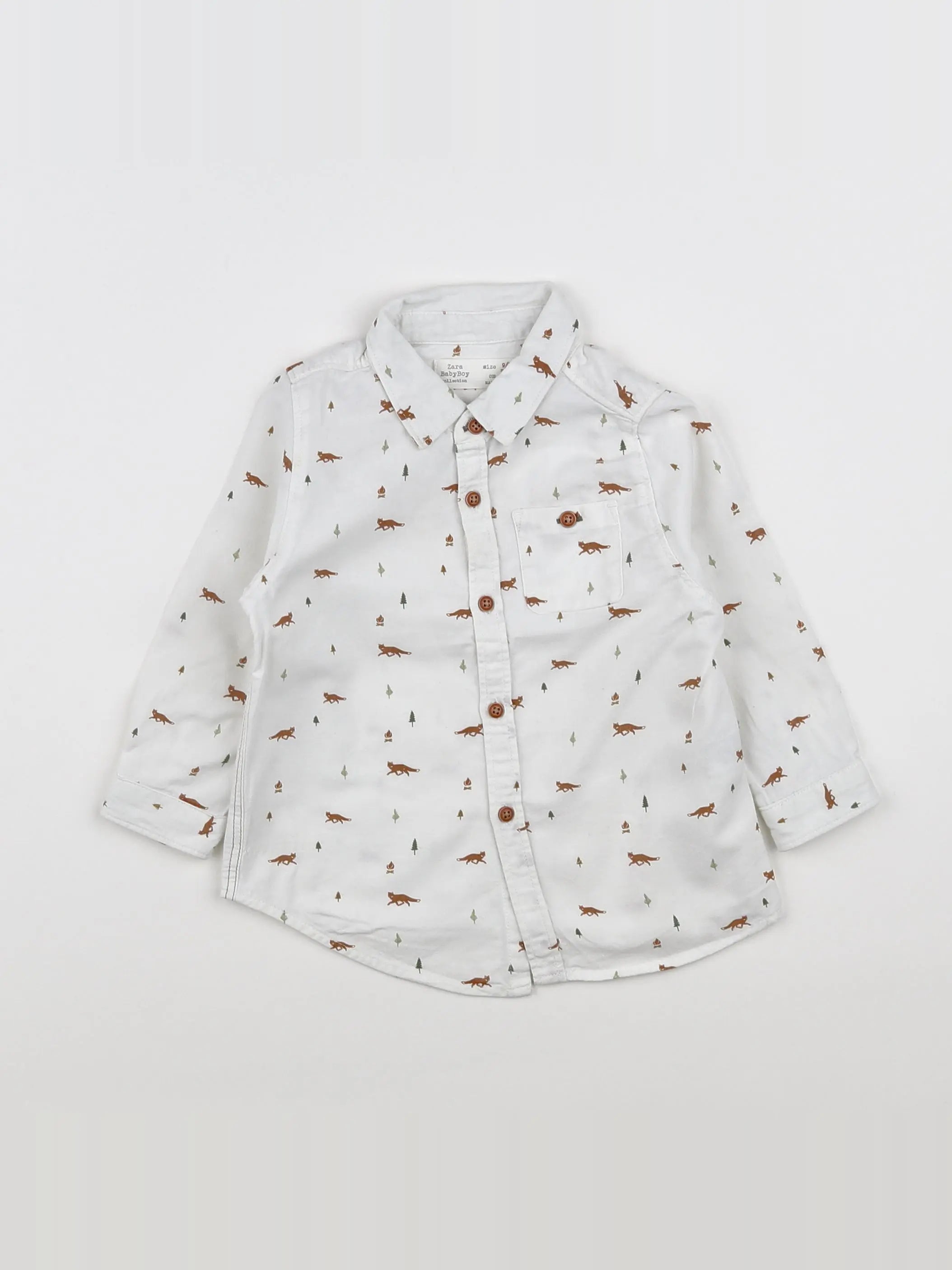 Zara - chemise blanc - 9/12 mois