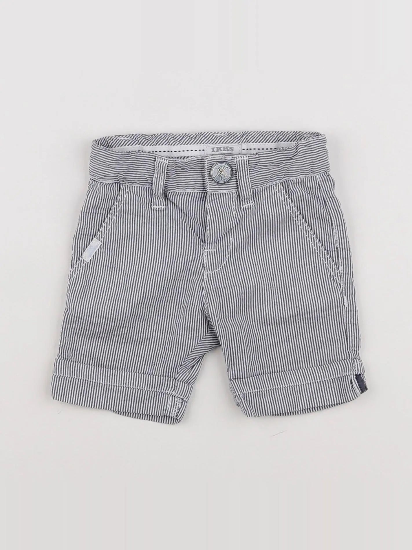 IKKS - short blanc, bleu - 3 mois
