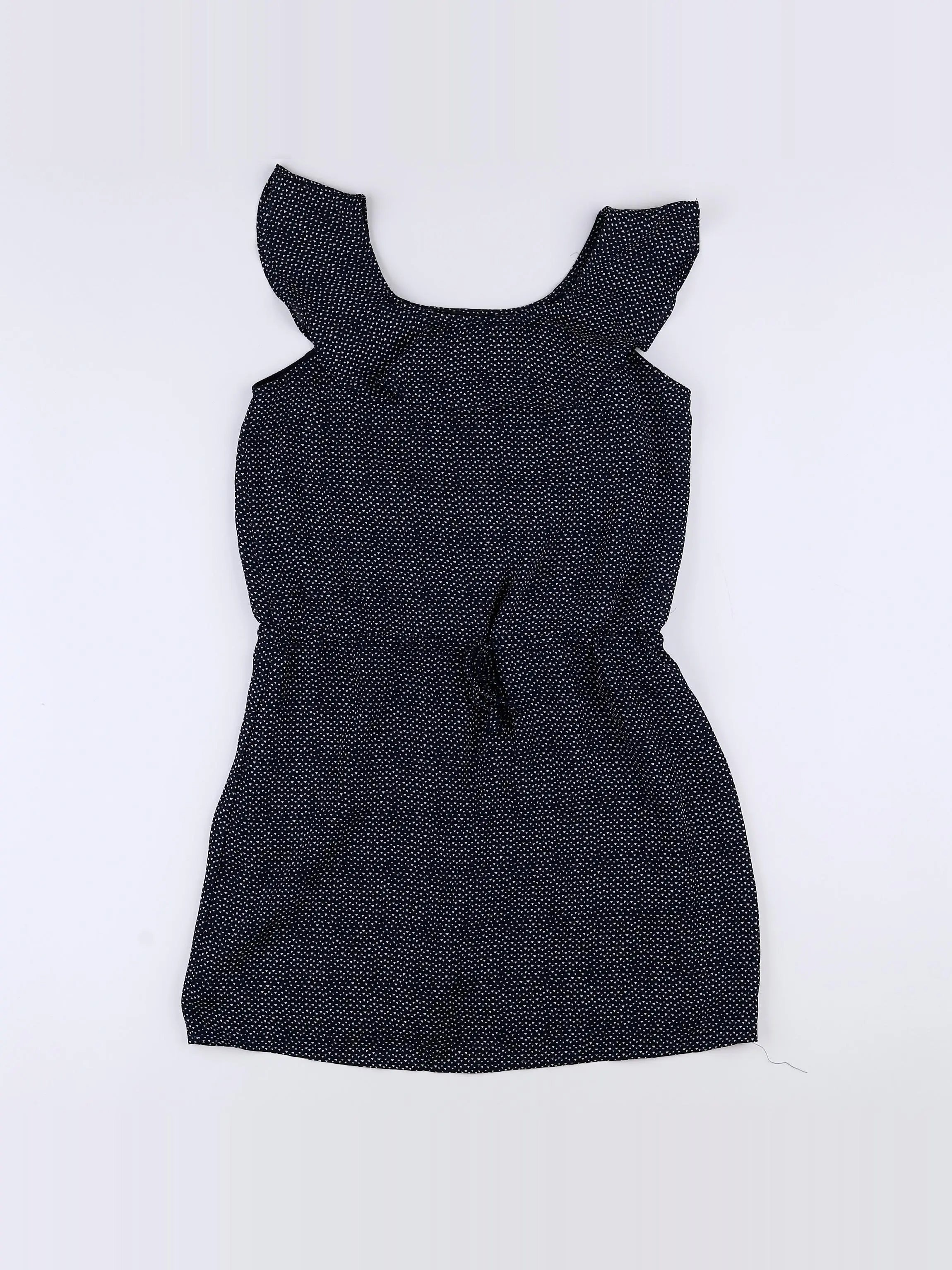 Le temps des cerises  - robe bleu, blanc - 10 ans