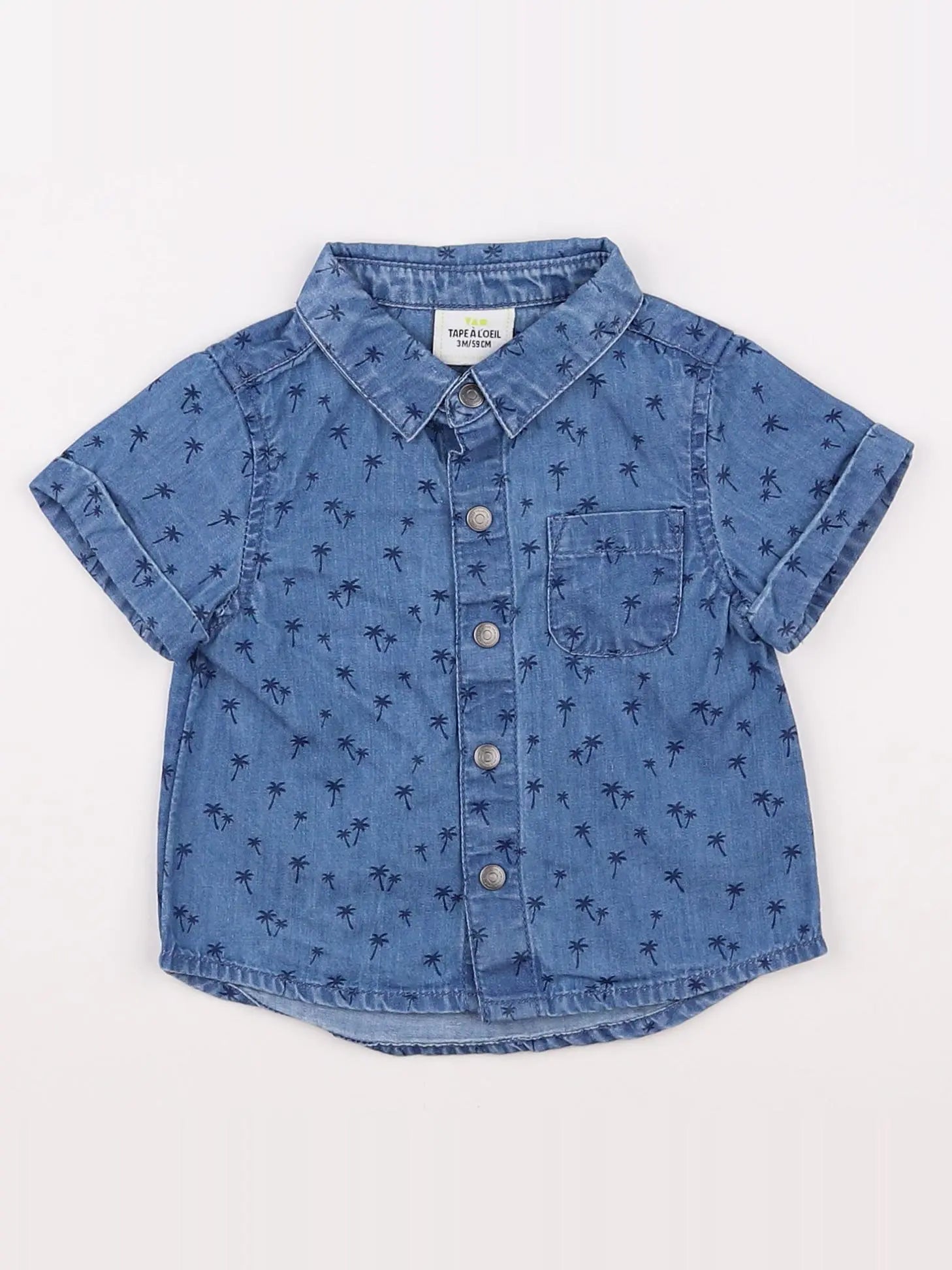 Tape à l'oeil - chemise bleu - 3 mois