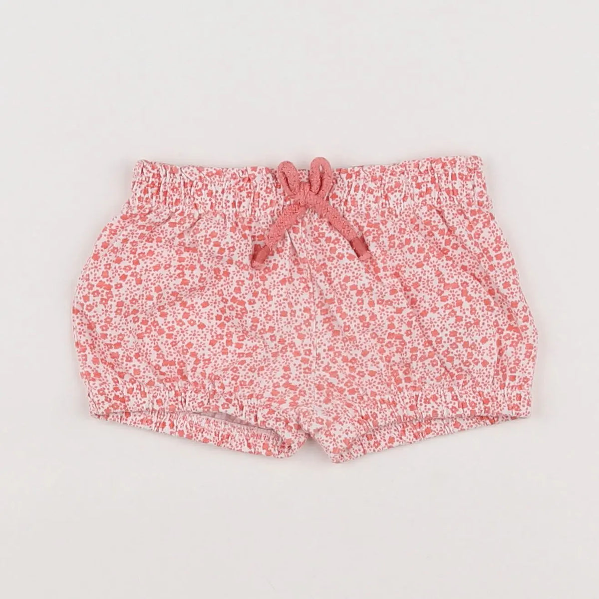 Vertbaudet - short rose, blanc - 12 mois