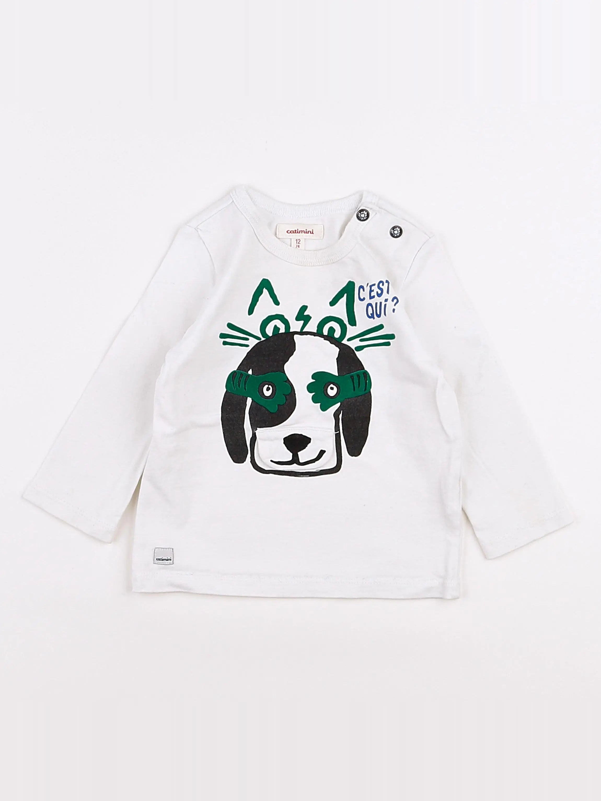 Catimini - tee-shirt blanc - 12 mois