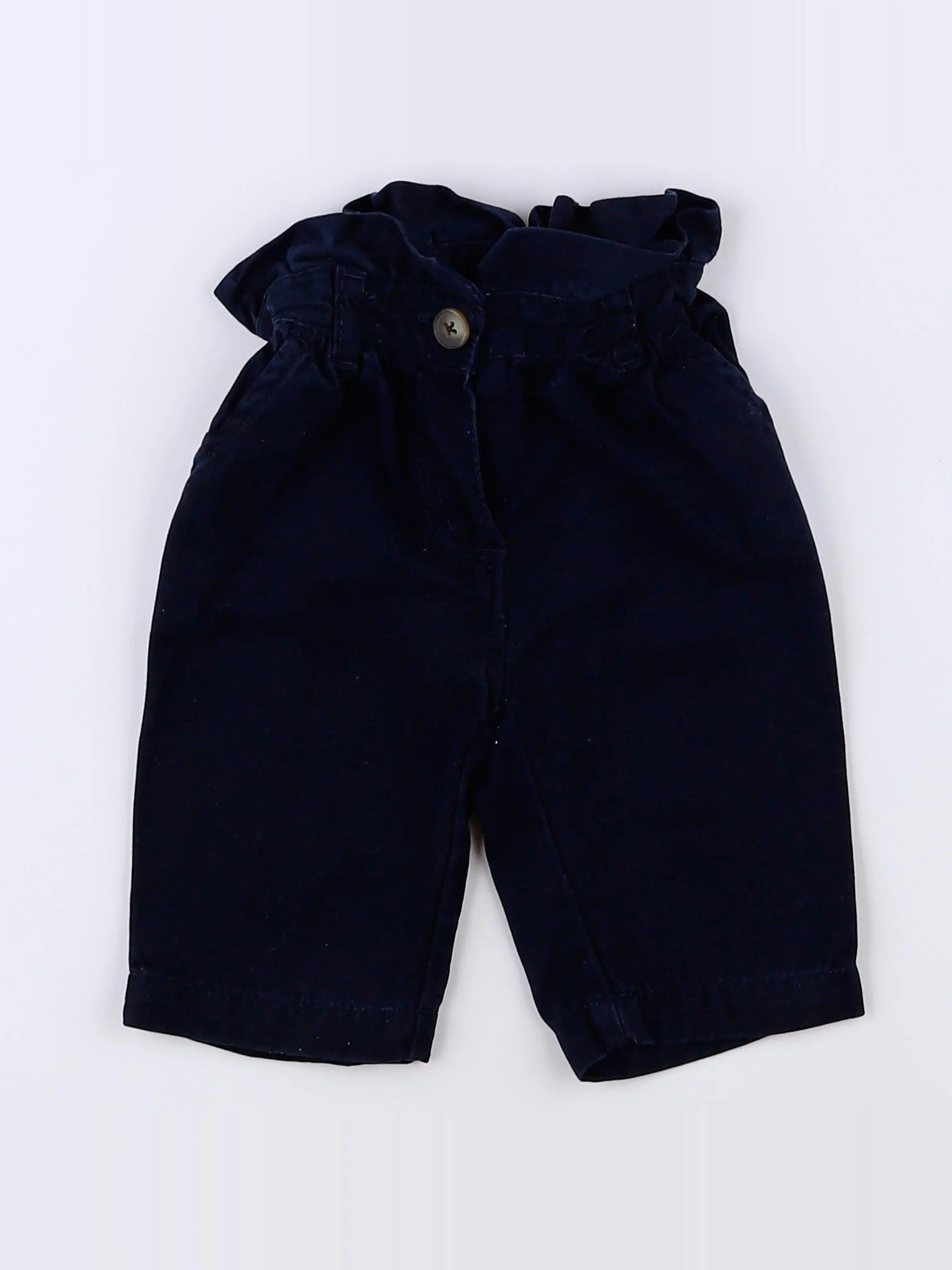 Petit Bateau - pantalon bleu - 3 mois