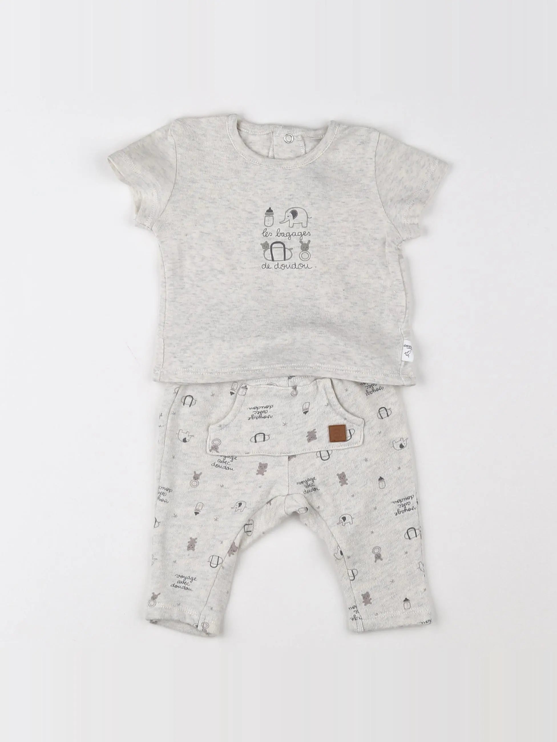 Absorba - ensemble beige - 3 mois