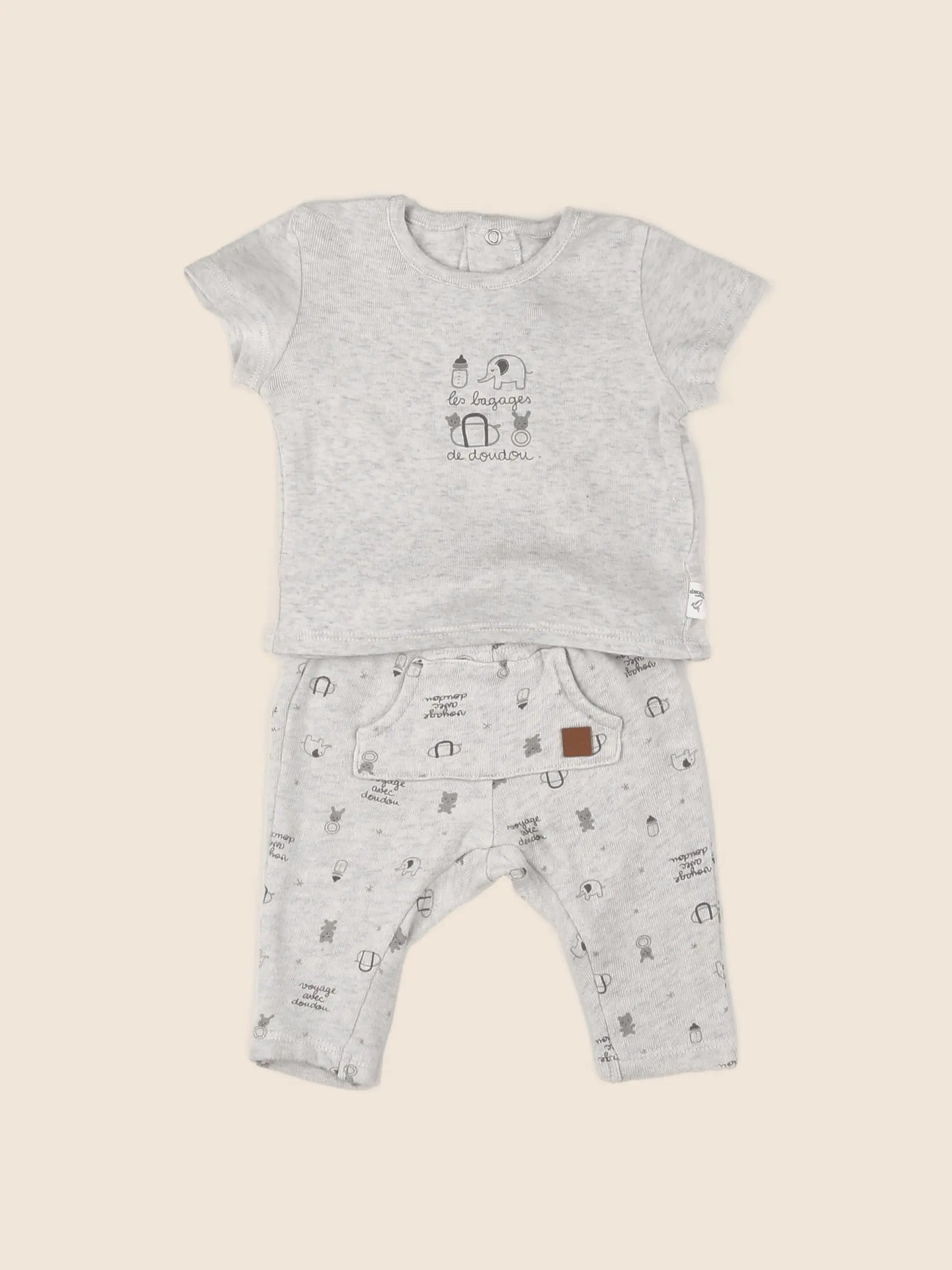 Absorba - ensemble beige - 3 mois