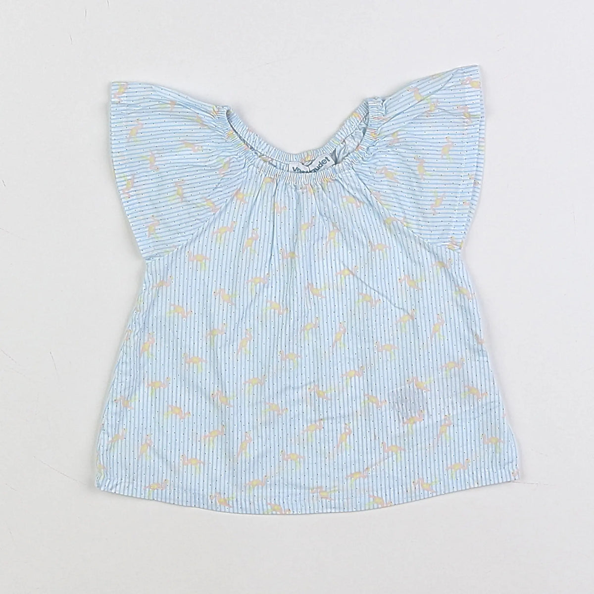 Vertbaudet - blouse bleu, blanc - 3 mois