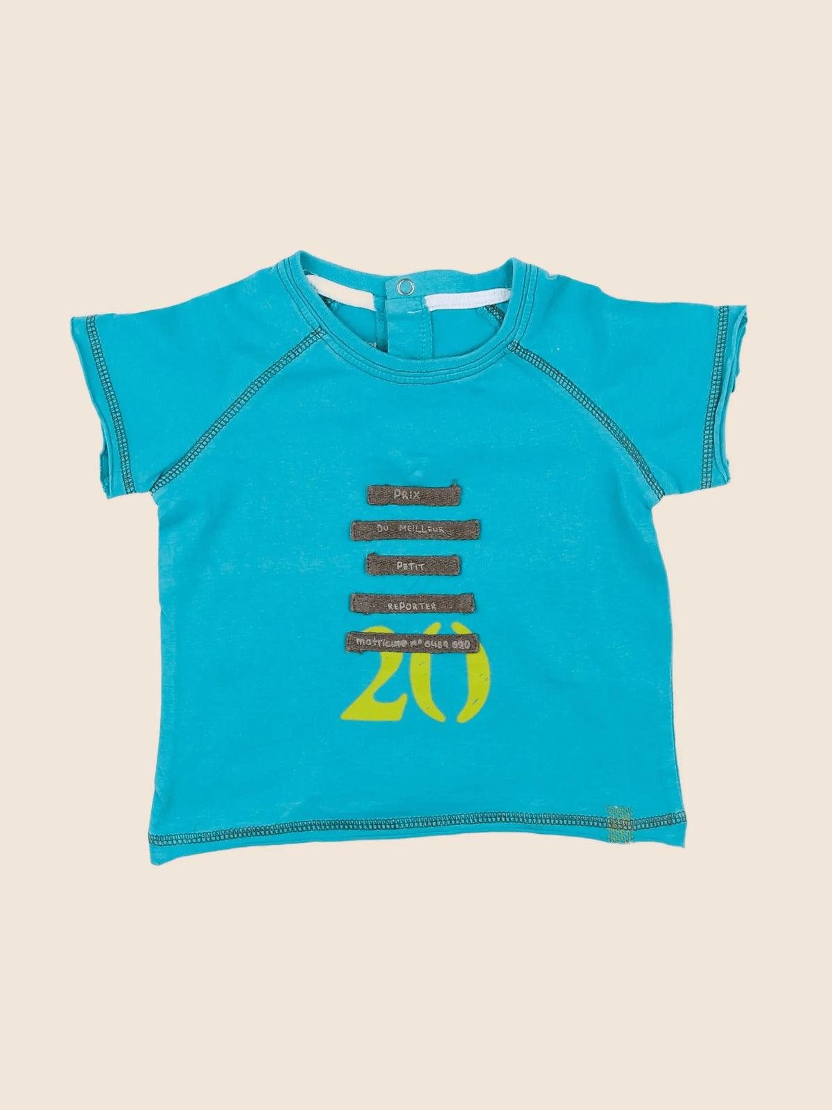 Vertbaudet - tee-shirt bleu - 9 mois