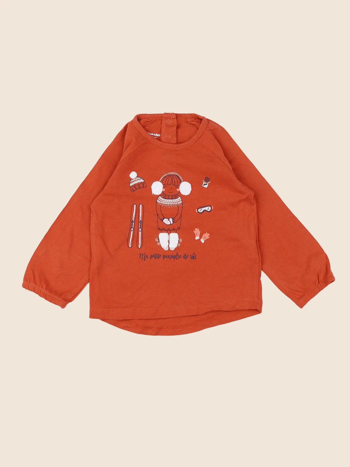 Vertbaudet - tee-shirt orange - 12 mois