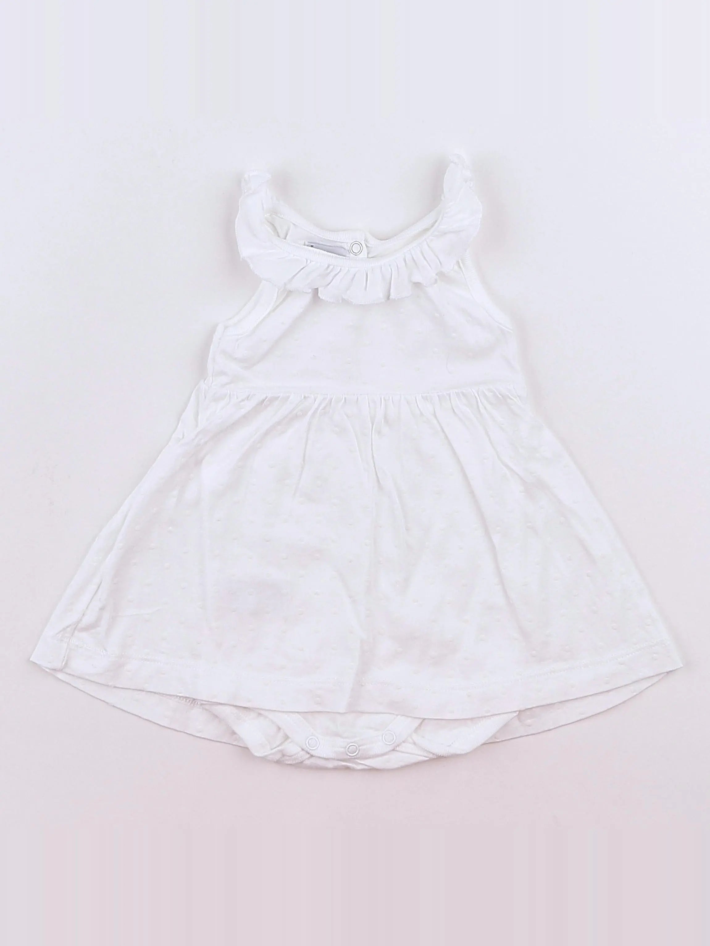 Petit Bateau - body vetement blanc - 3 mois
