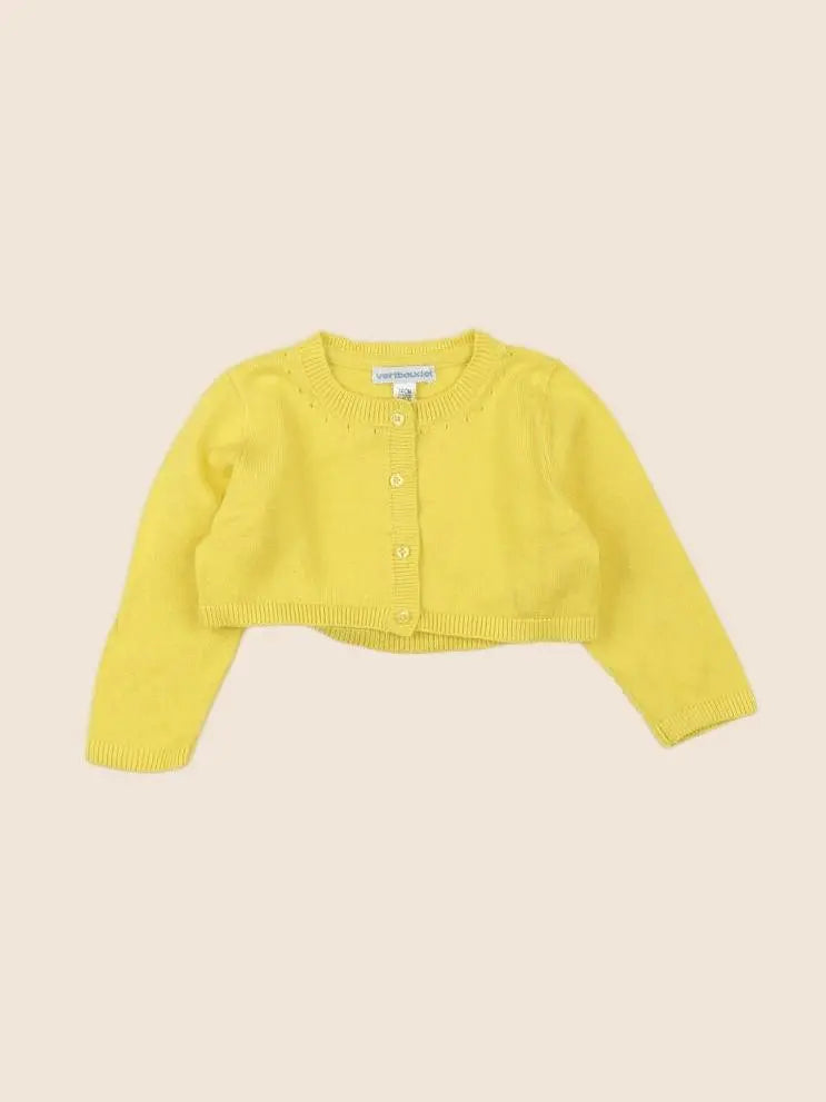 Vertbaudet - gilet jaune - 12 mois