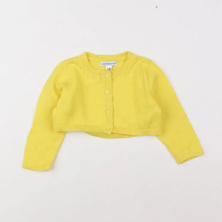 Vertbaudet - gilet jaune - 12 mois