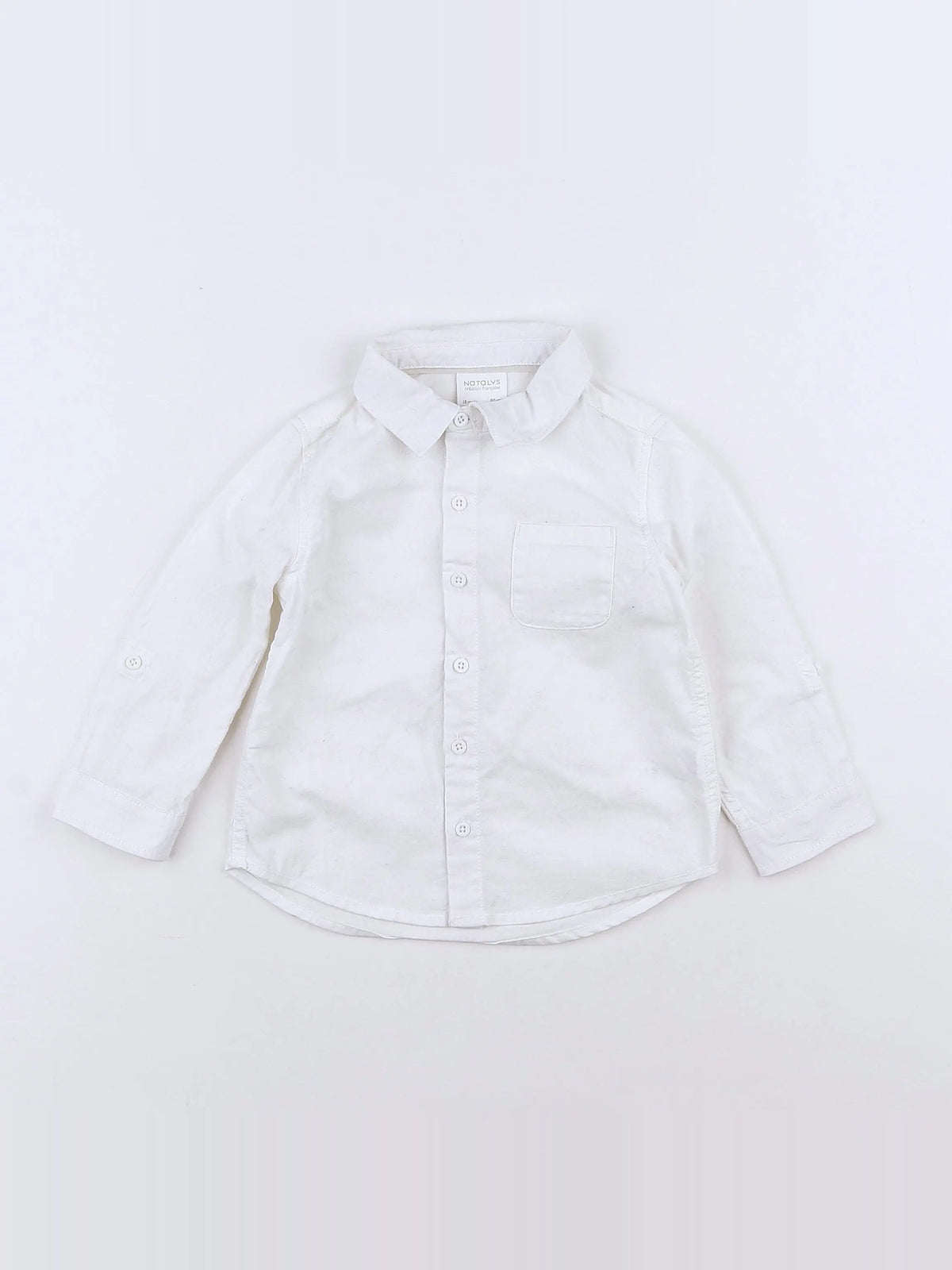 Natalys - chemise blanc - 18 mois