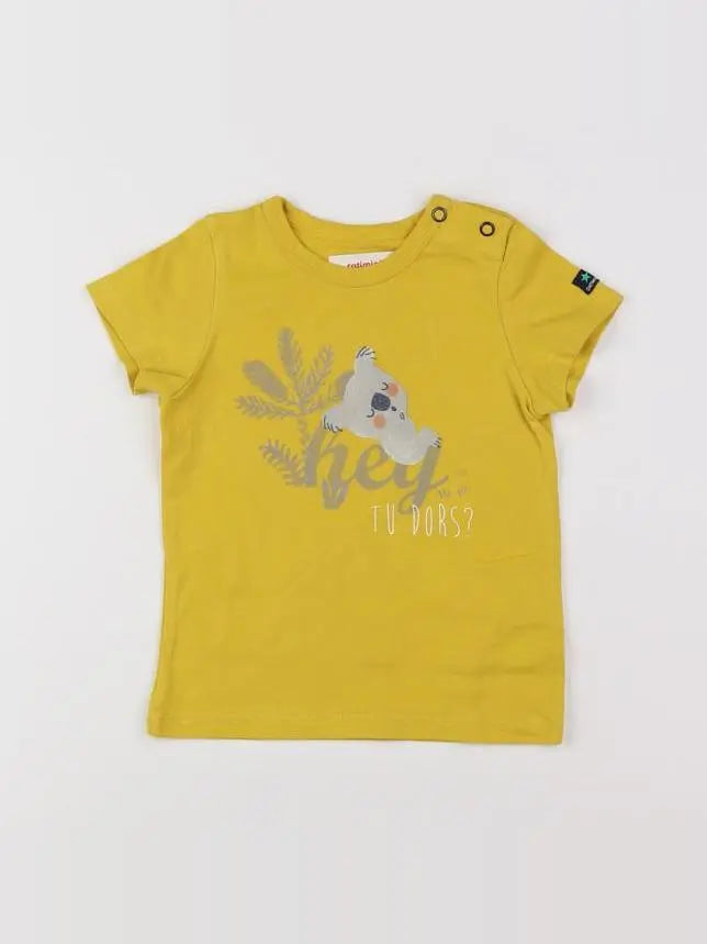 Catimini - tee-shirt jaune - 12 mois