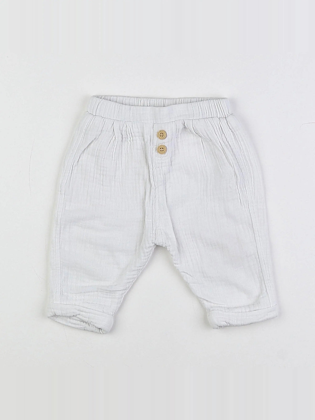 Vertbaudet - pantalon blanc - 6 mois
