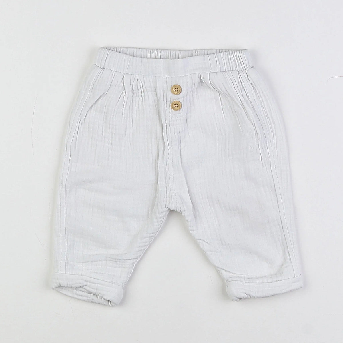 Vertbaudet - pantalon blanc - 6 mois