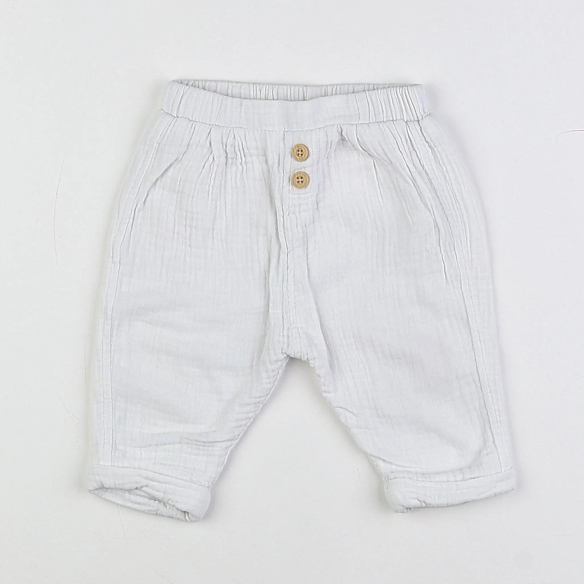 Vertbaudet - pantalon blanc - 6 mois