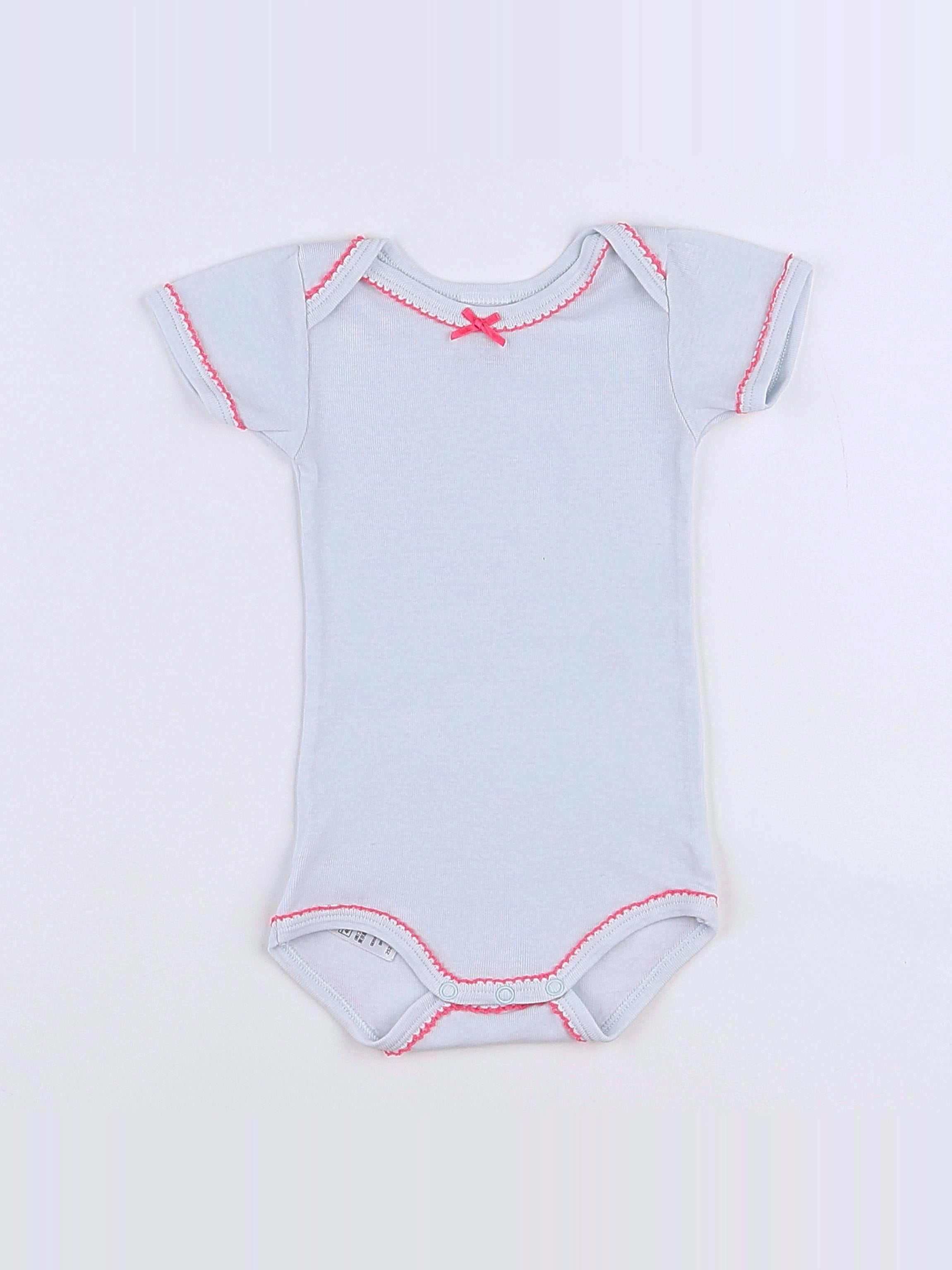 Petit Bateau - body vert, rose - 3 mois