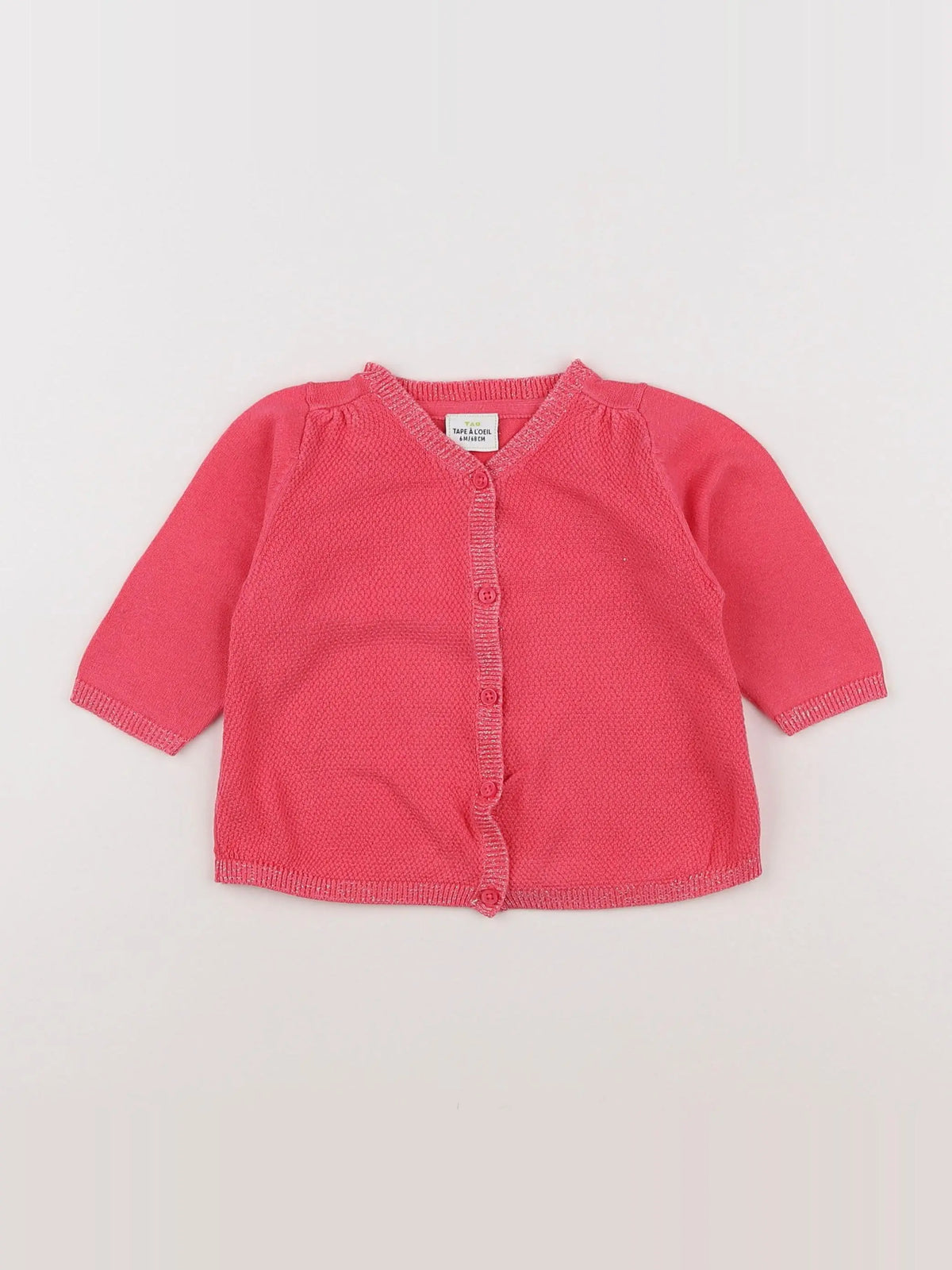 Tape à l'oeil - gilet rose - 6 mois