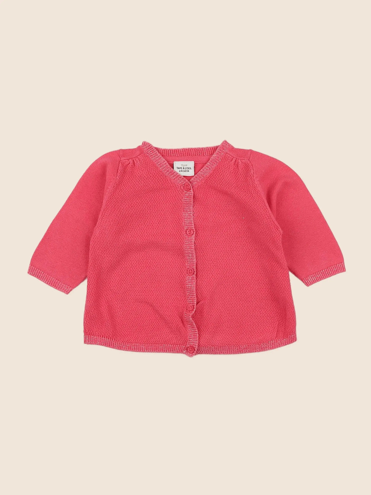 Tape à l'oeil - gilet rose - 6 mois