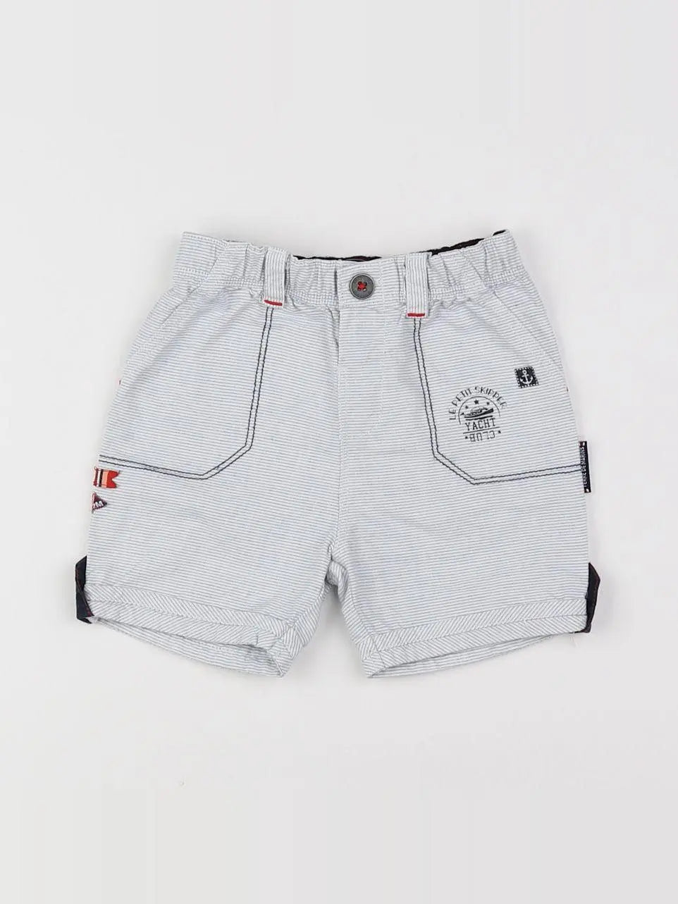 Terre de marins - short blanc, bleu - 12 mois