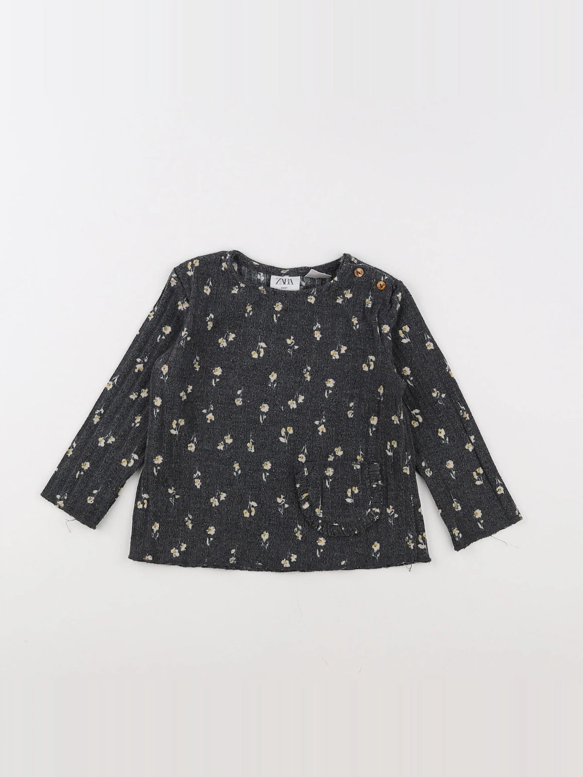 Zara - tee-shirt gris, jaune - 9/12 mois