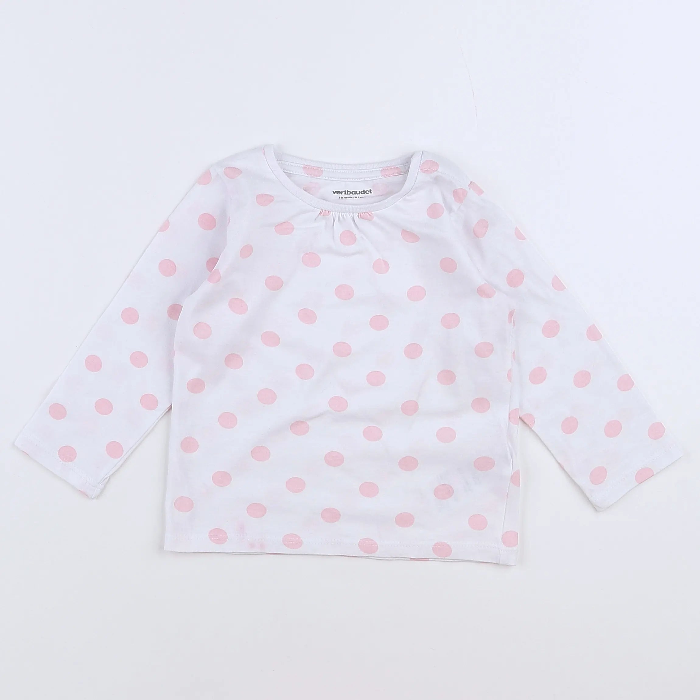 Vertbaudet - tee-shirt blanc - 18 mois