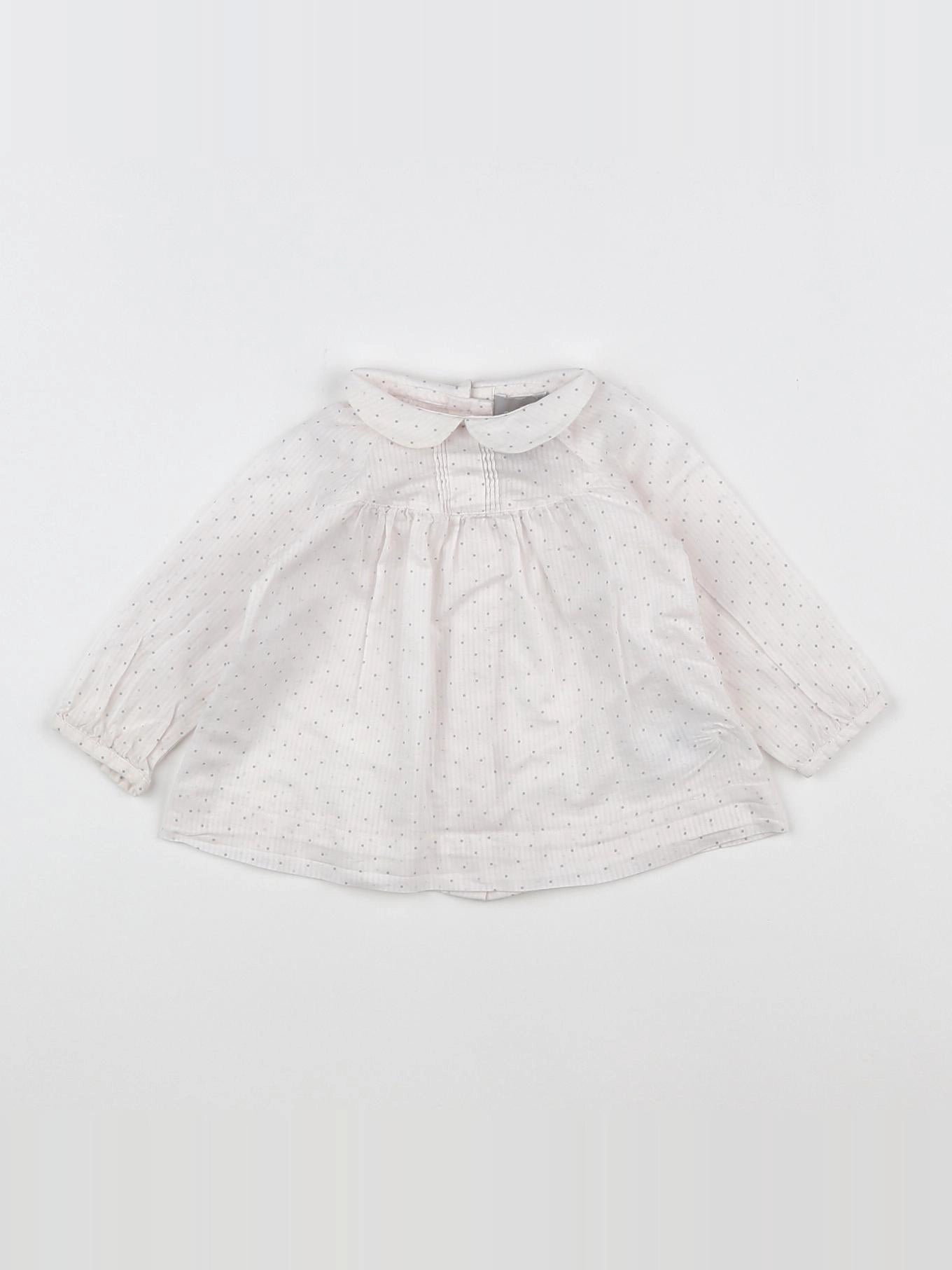 Cyrillus - blouse beige, argent - 6 mois