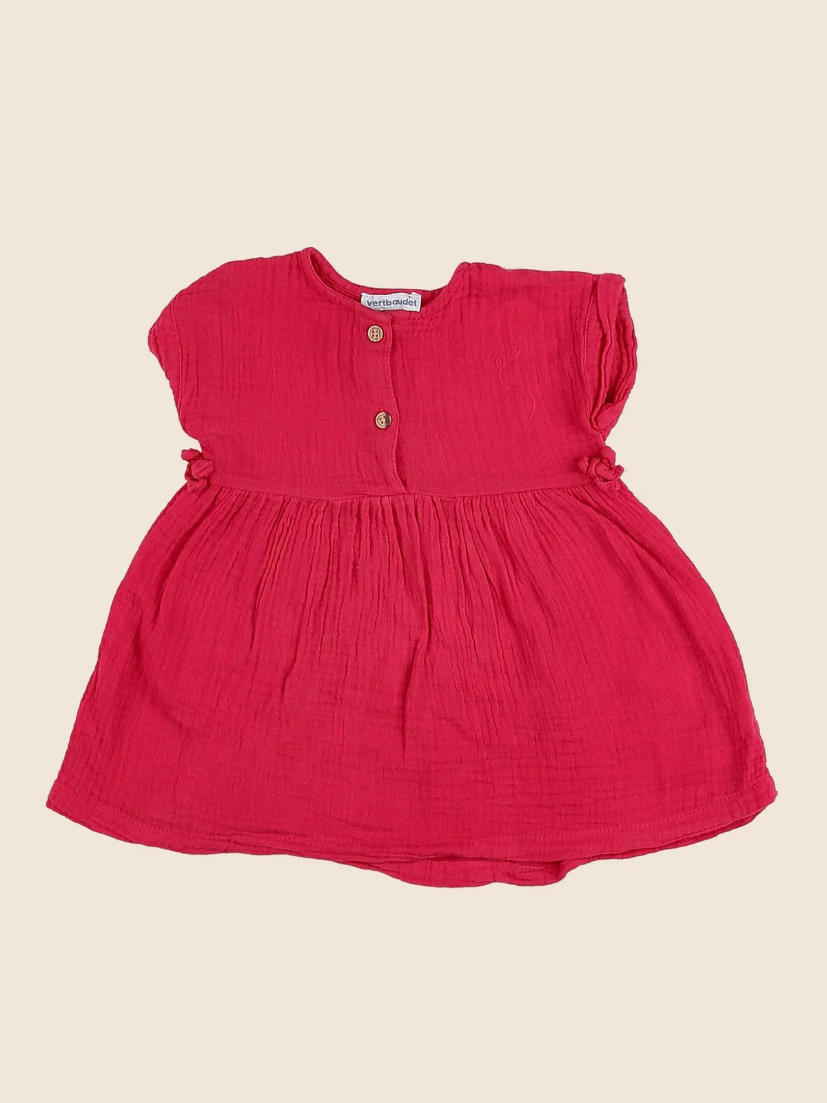 Vertbaudet - robe rose - 12 mois