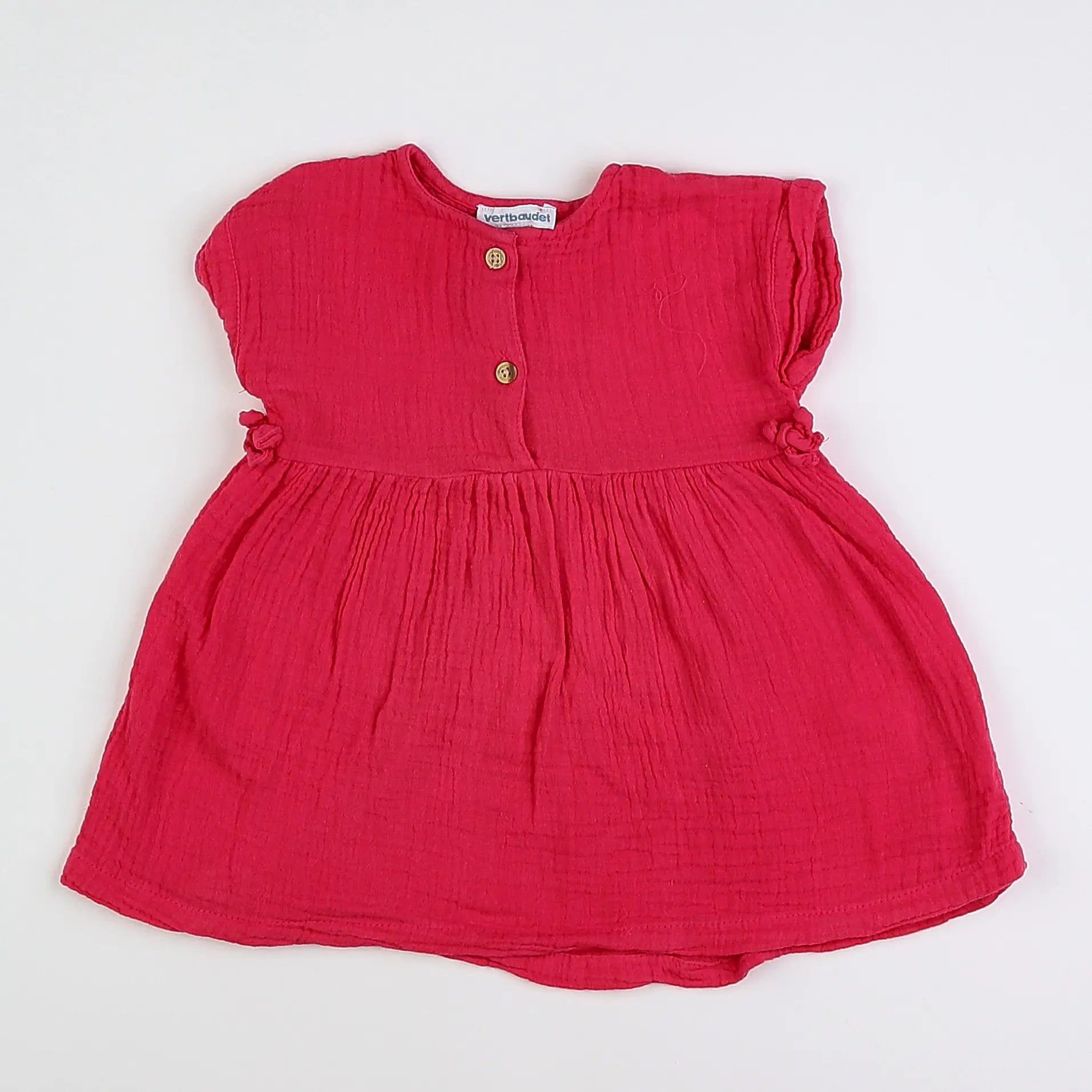 Vertbaudet - robe rose - 12 mois