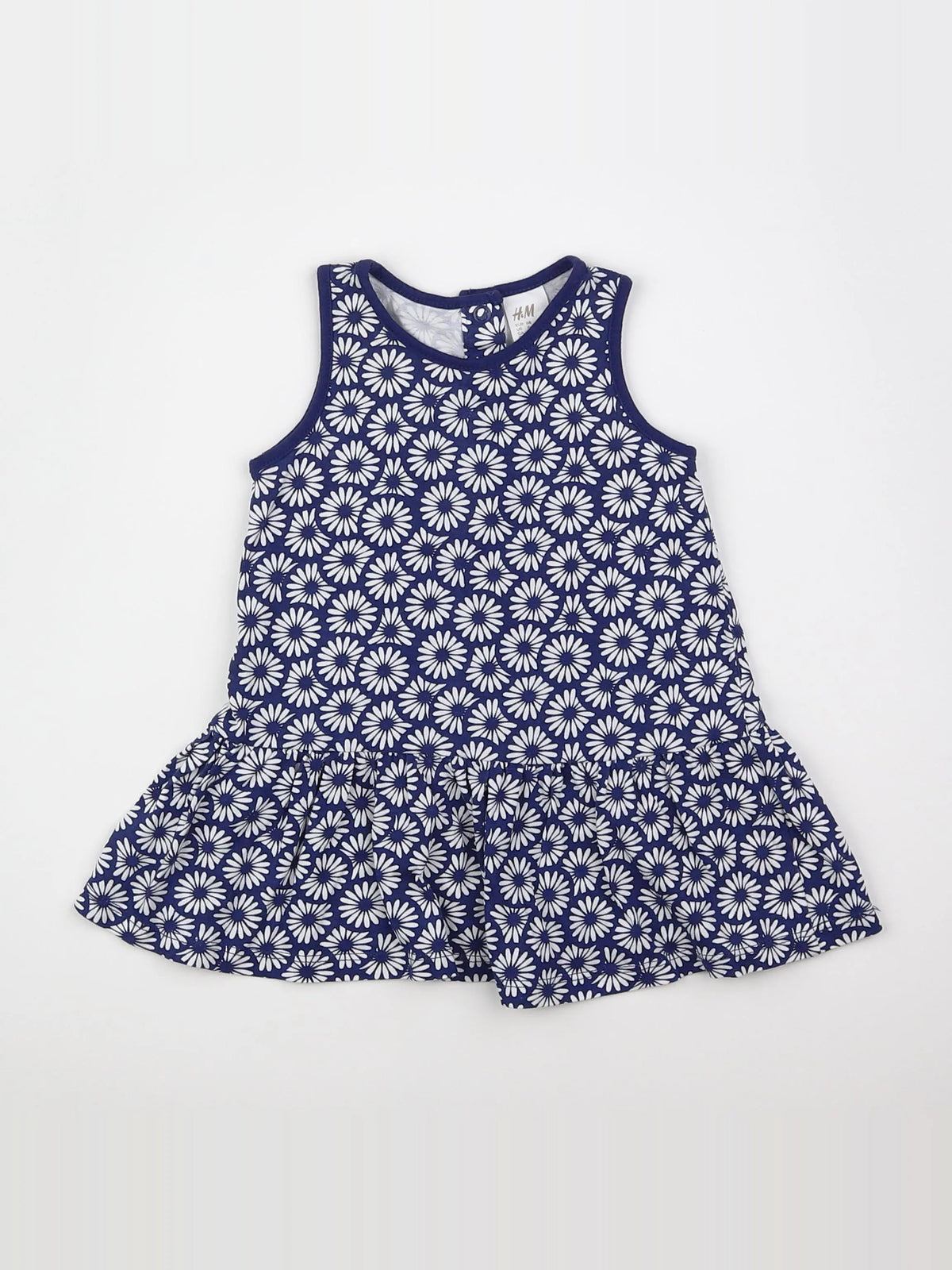 H&M - robe bleu - 6 mois