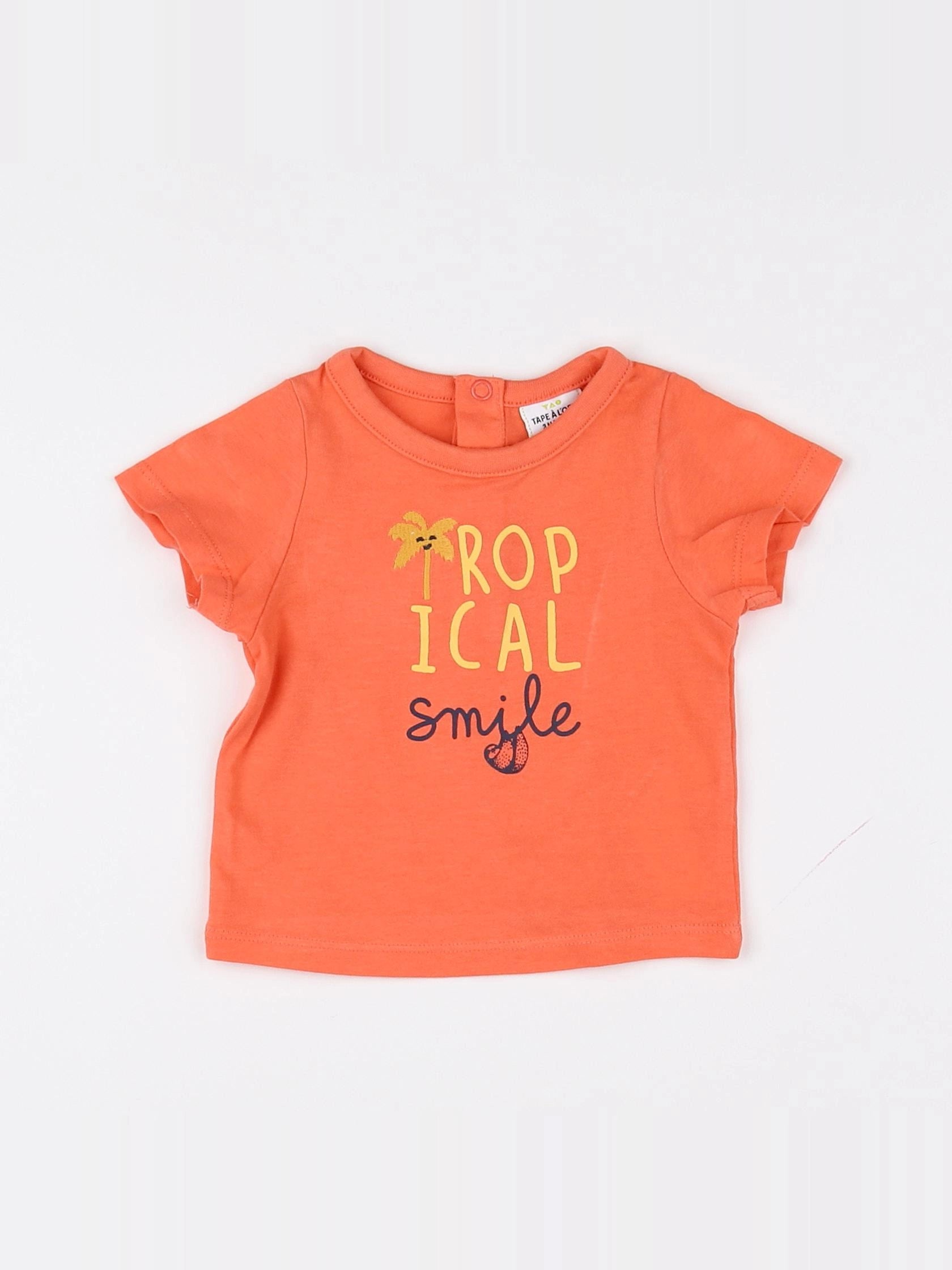 Tape à l'oeil - tee-shirt orange - 3 mois