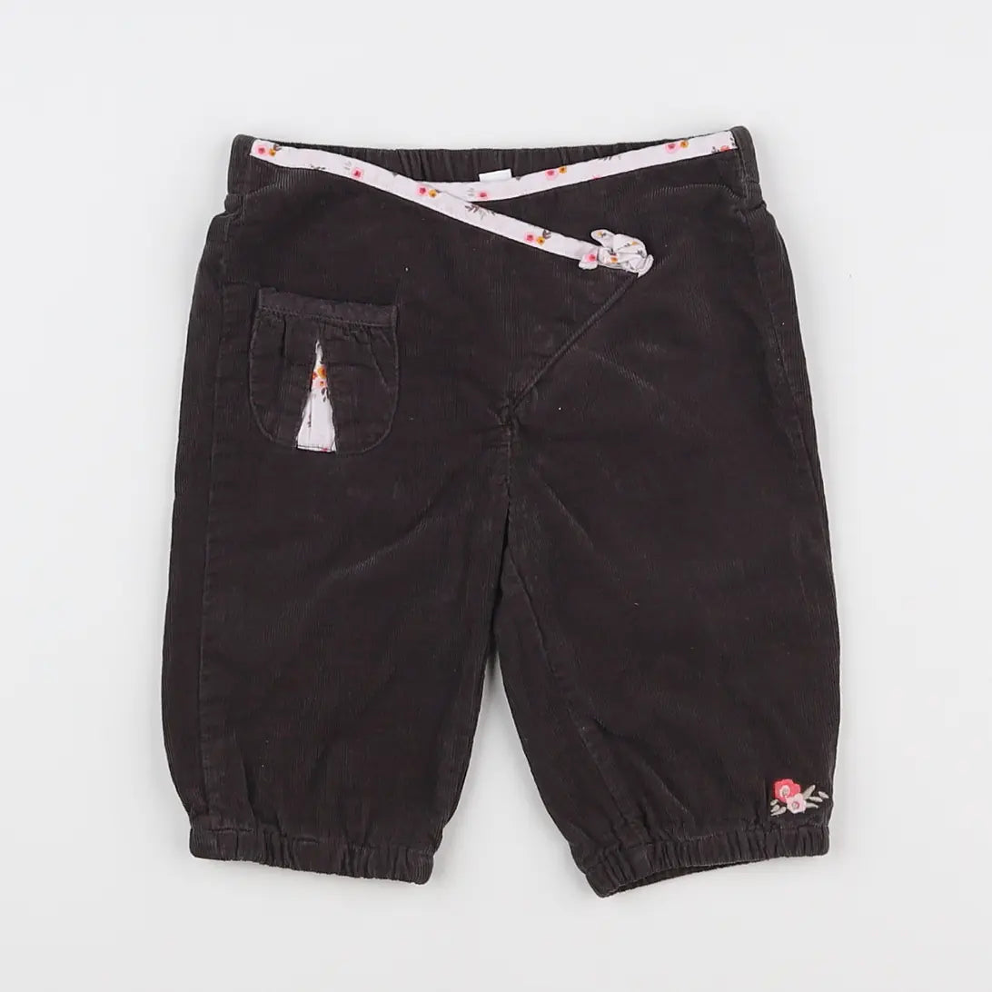 Vertbaudet - pantalon marron - 6 mois