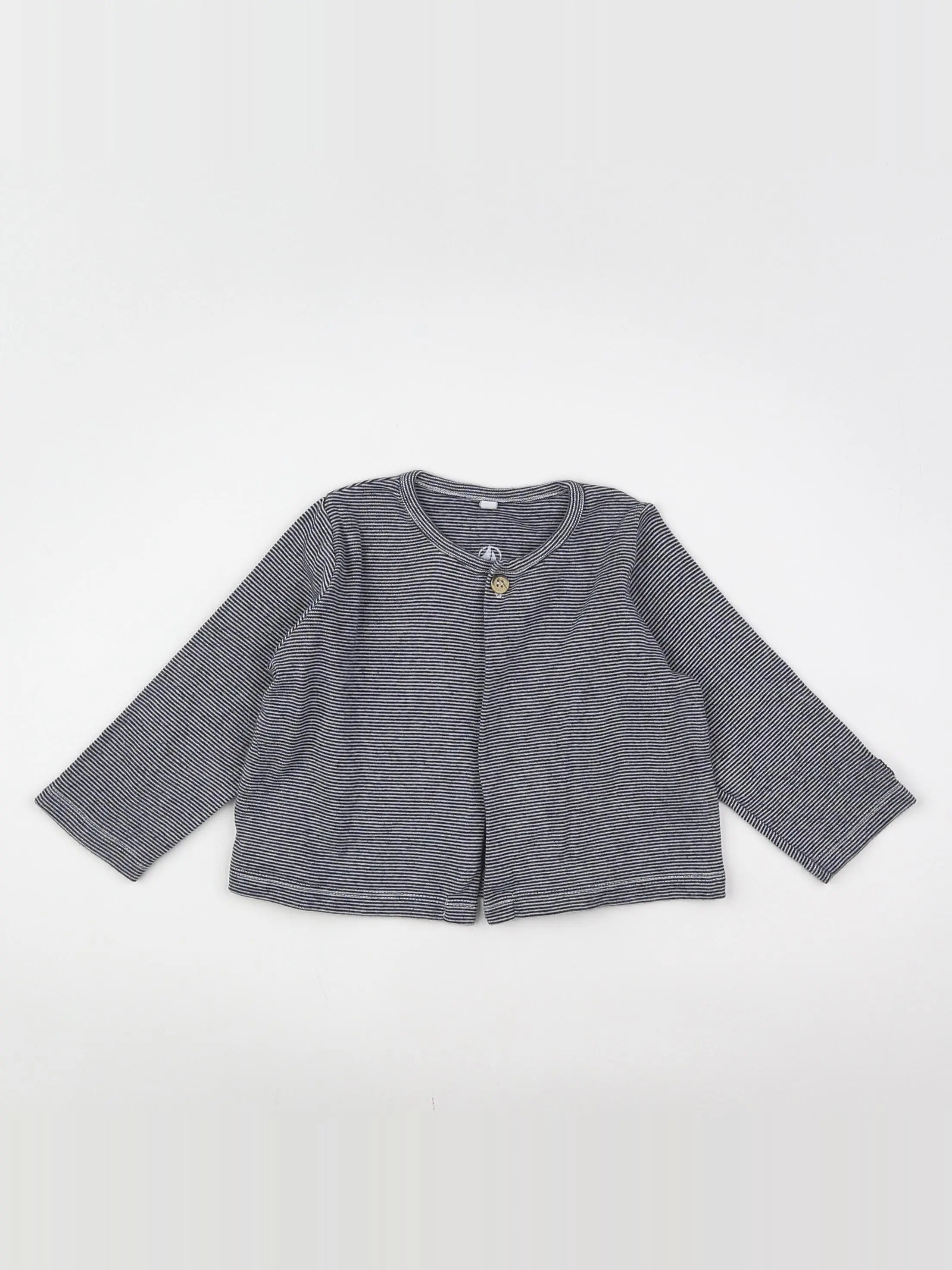Petit Bateau - tee-shirt bleu - 12 mois