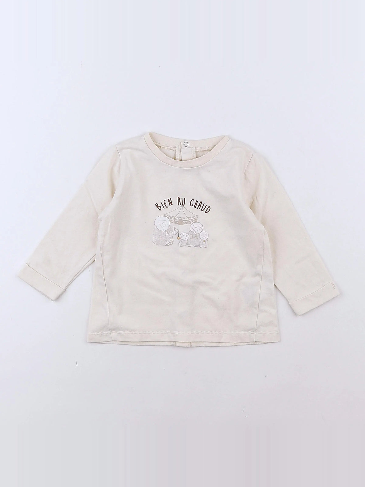Vertbaudet - tee-shirt blanc - 12 mois