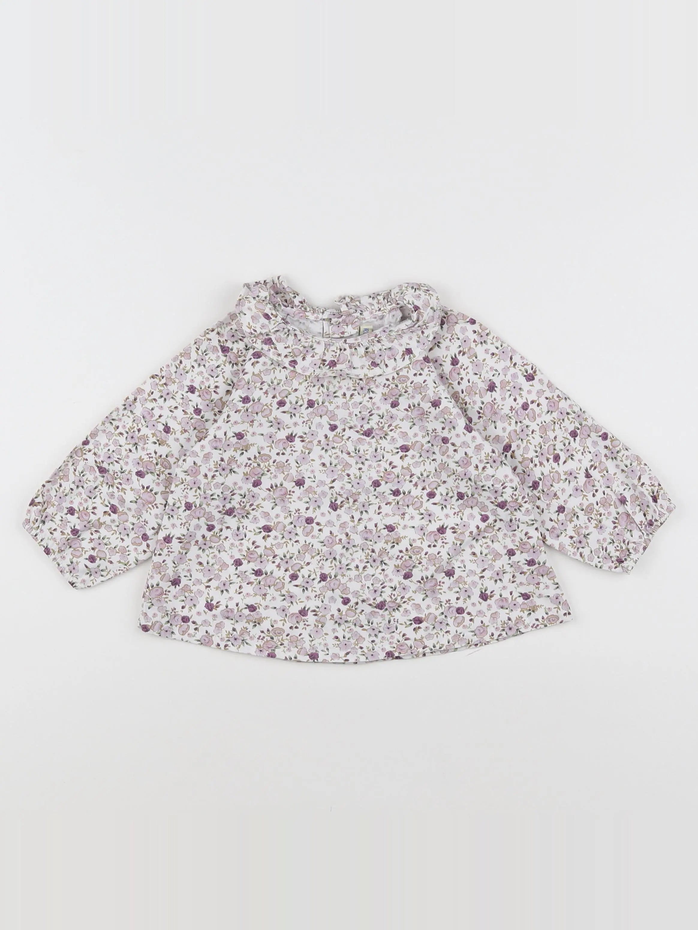 Boutchou - blouse rose, violet - 12 mois