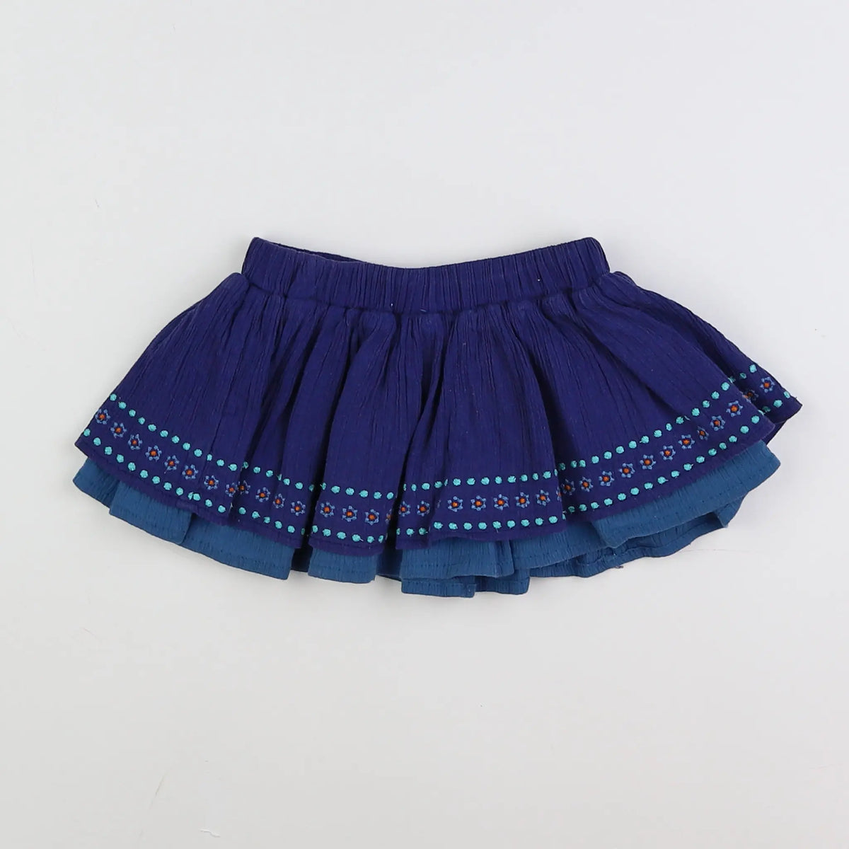 Vertbaudet - jupe bleu - 9 mois