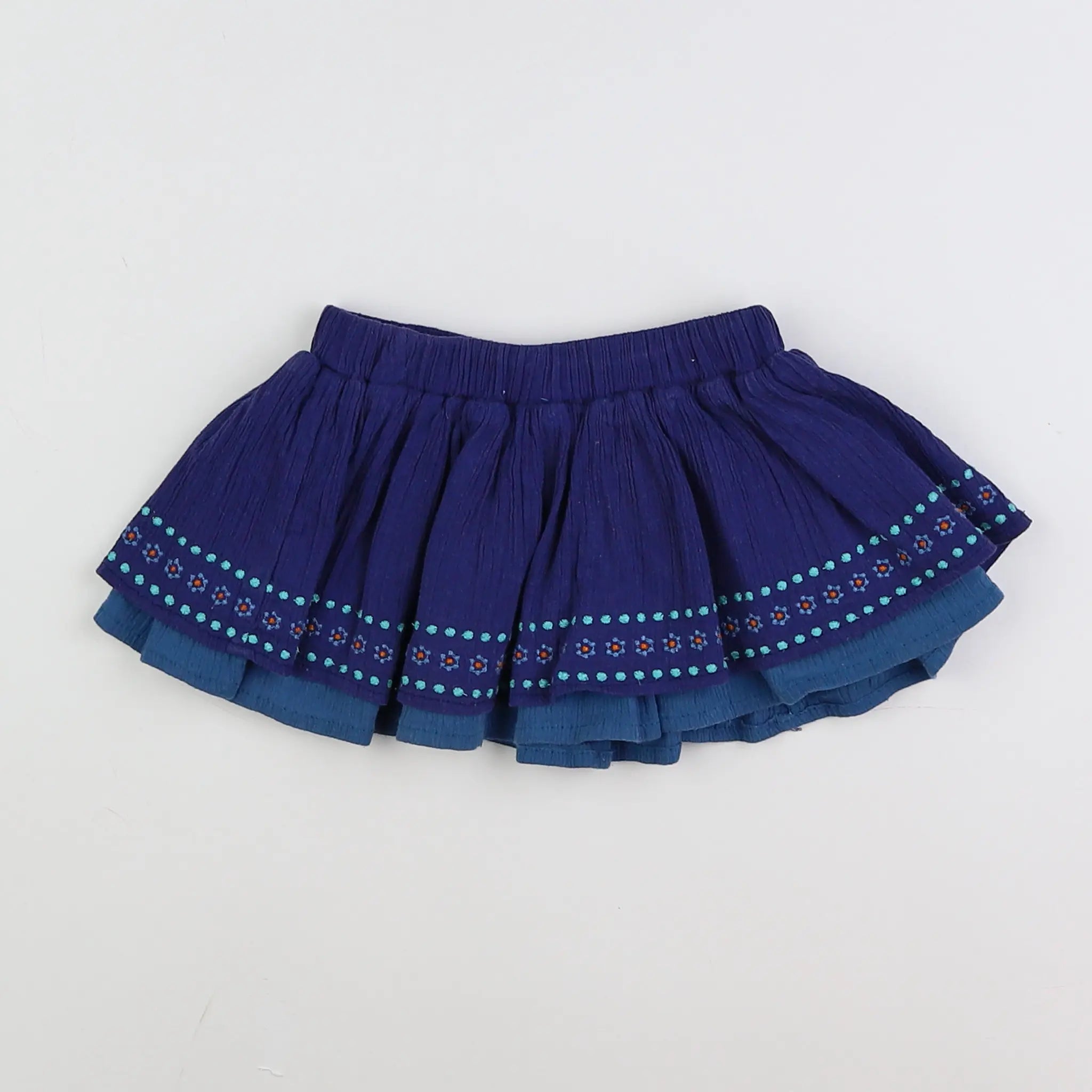 Vertbaudet - jupe bleu - 9 mois