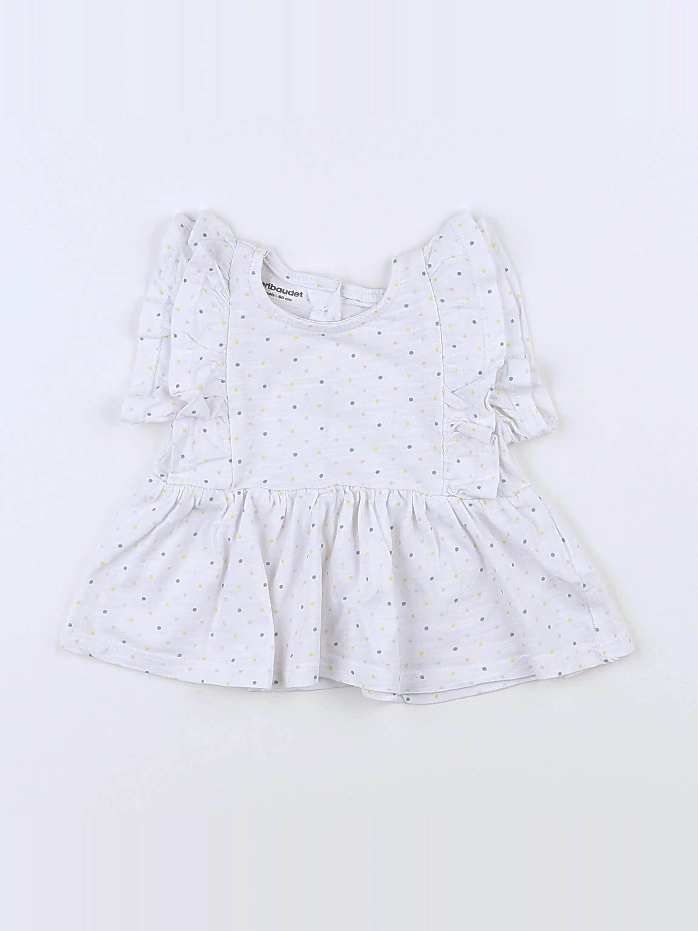 Vertbaudet - tee-shirt blanc - 3 mois