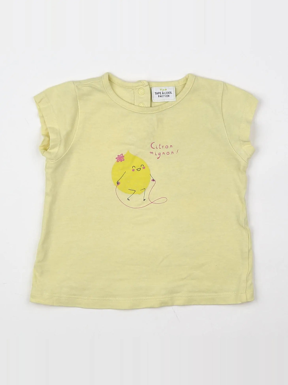 Tape à l'oeil - tee-shirt jaune - 9 mois
